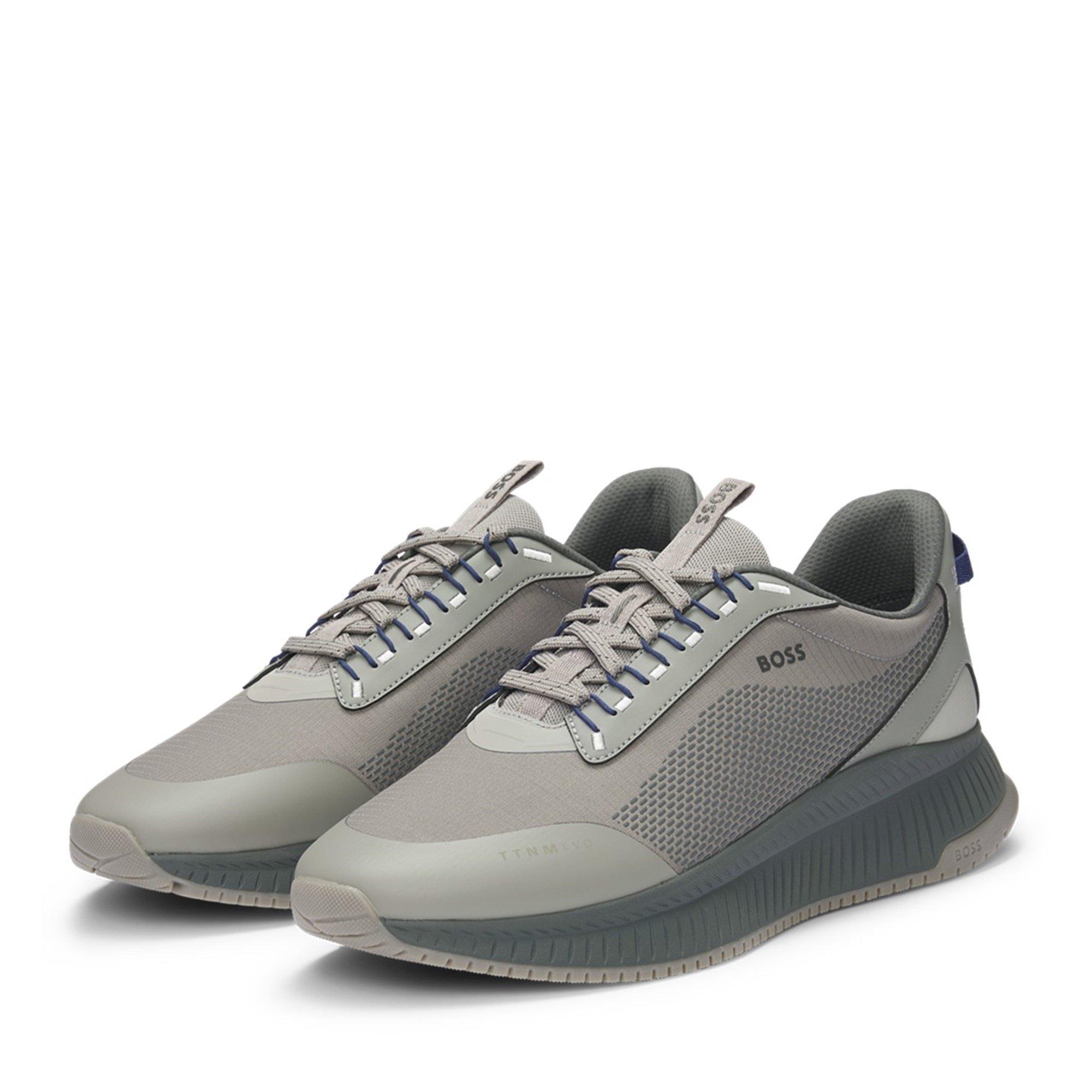 Open Grey - Boss - Men's TTNM EVO Trainers, Ribbed Outsole - 6