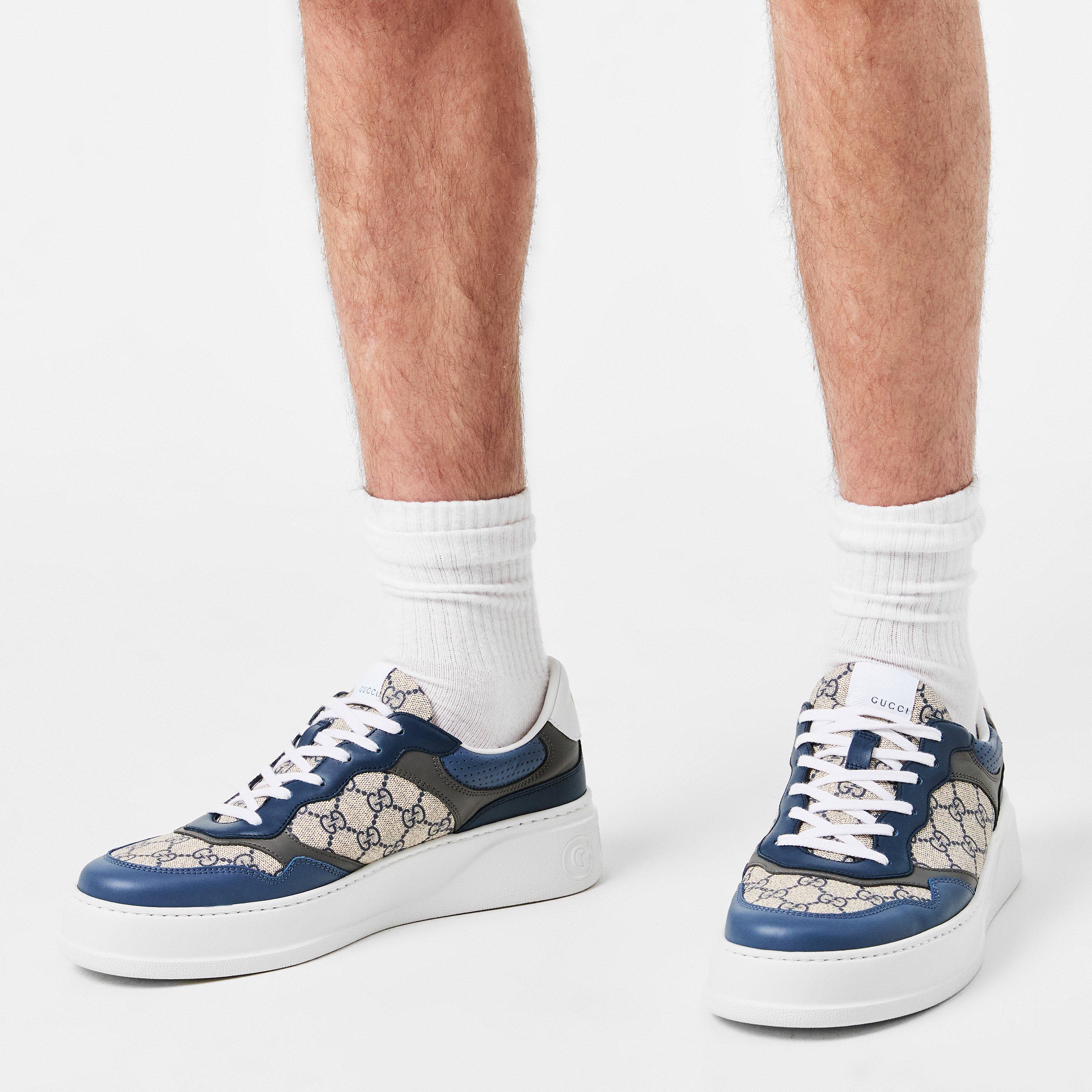 Blue/GG - Gucci - Men's Motif Chunky Trainers - 3
