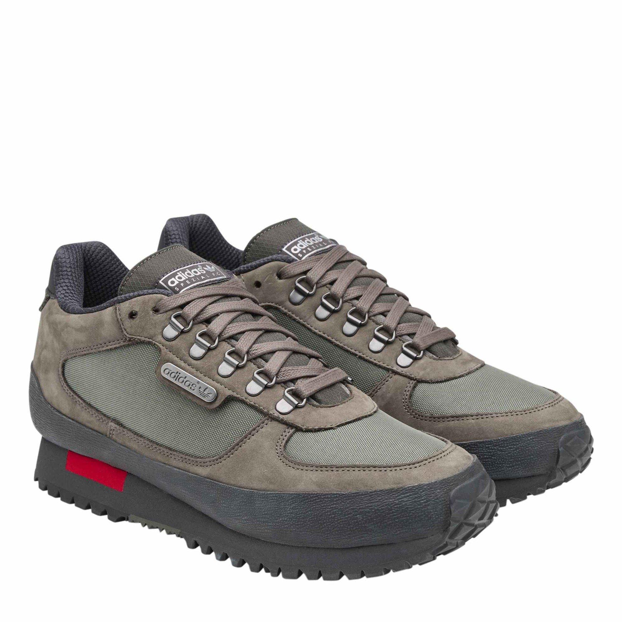 Cargo Brown - adidas - Men's Winterhill SPZL F.C. Leather Low-Top Trainers - 3