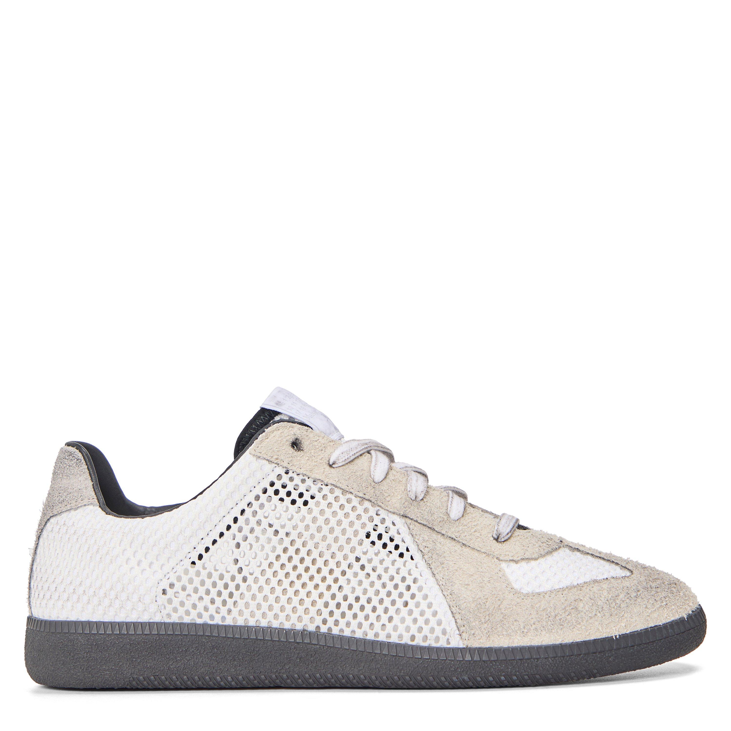 White/Grey - Maison Margiela - Men's Mesh Sneaker Low-Top Trainers - 1