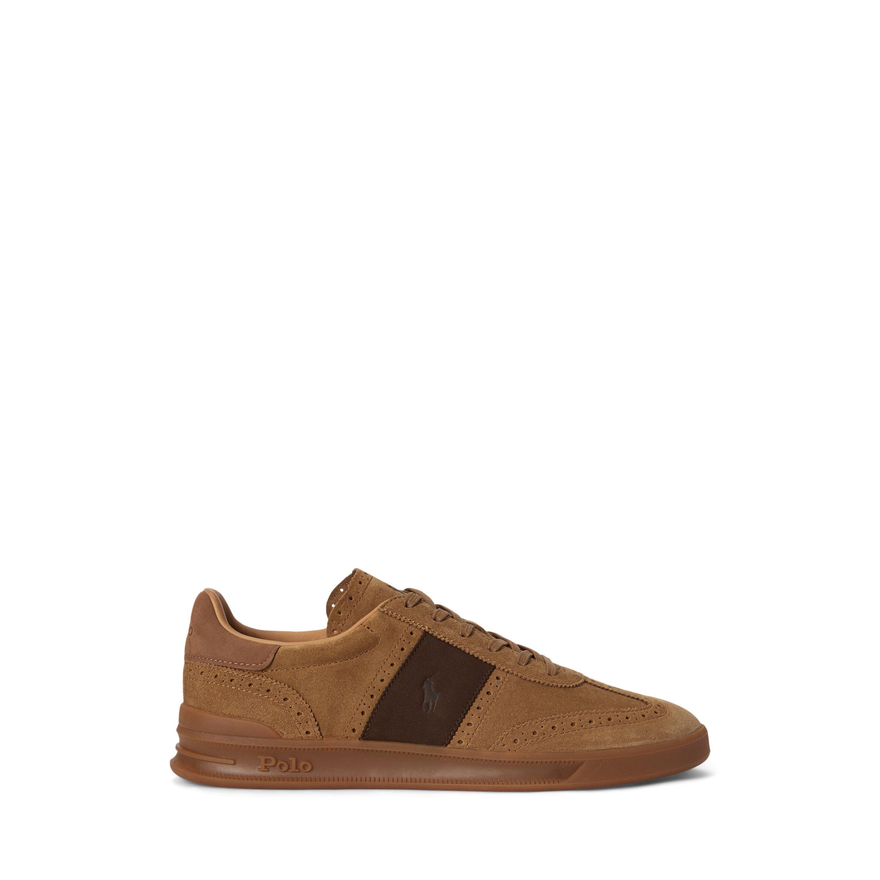 Men's Heritage Aera Brogue Leather Low-Top Trainers
