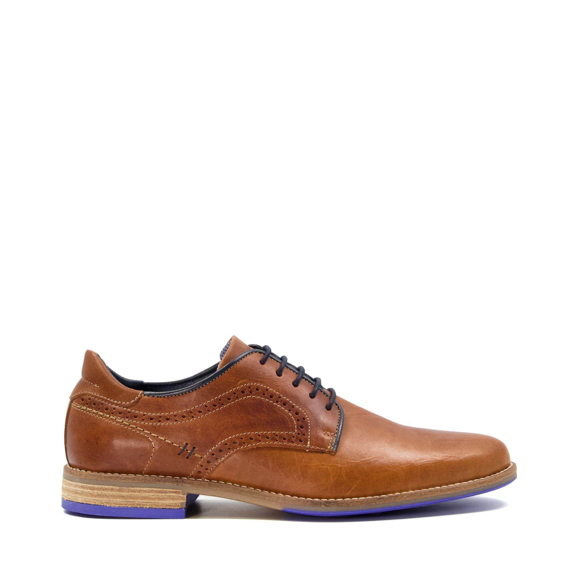 Tan 511 - Dune London - Brampton Piped Gibson Shoes - 1