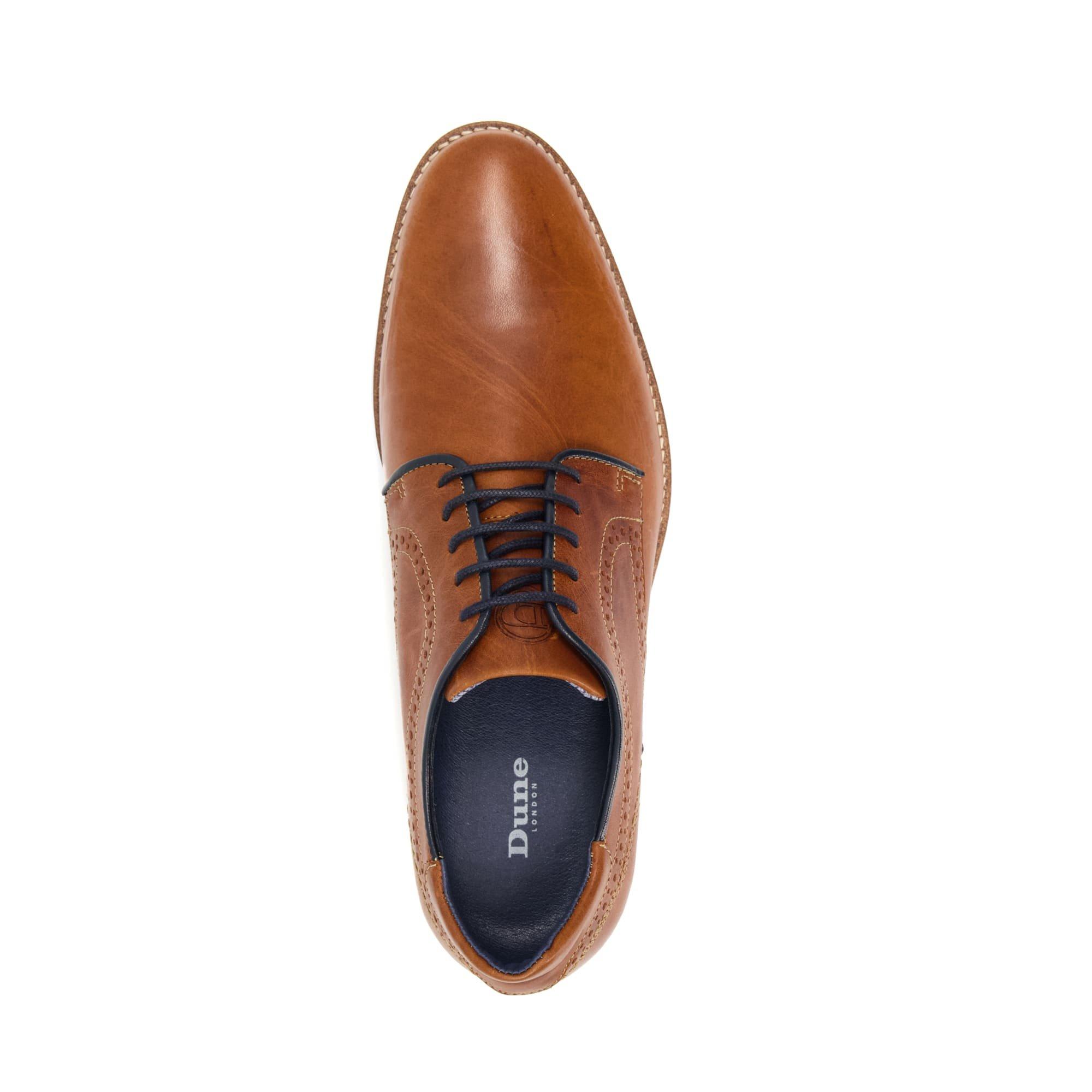Tan 511 - Dune London - Brampton Piped Gibson Shoes - 4