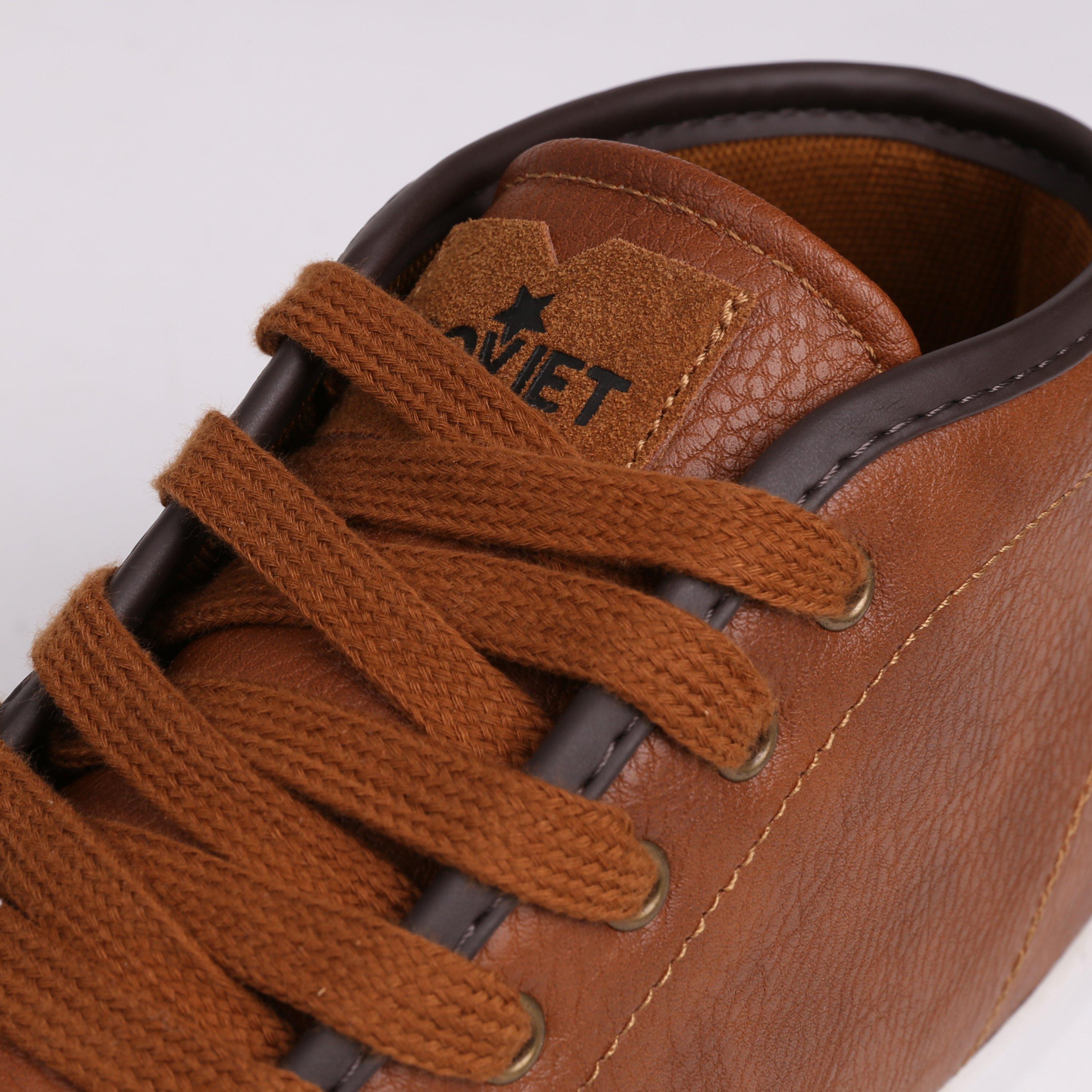 Bronceado - Soviet - Botas Mid Whitehall para hombres - 5