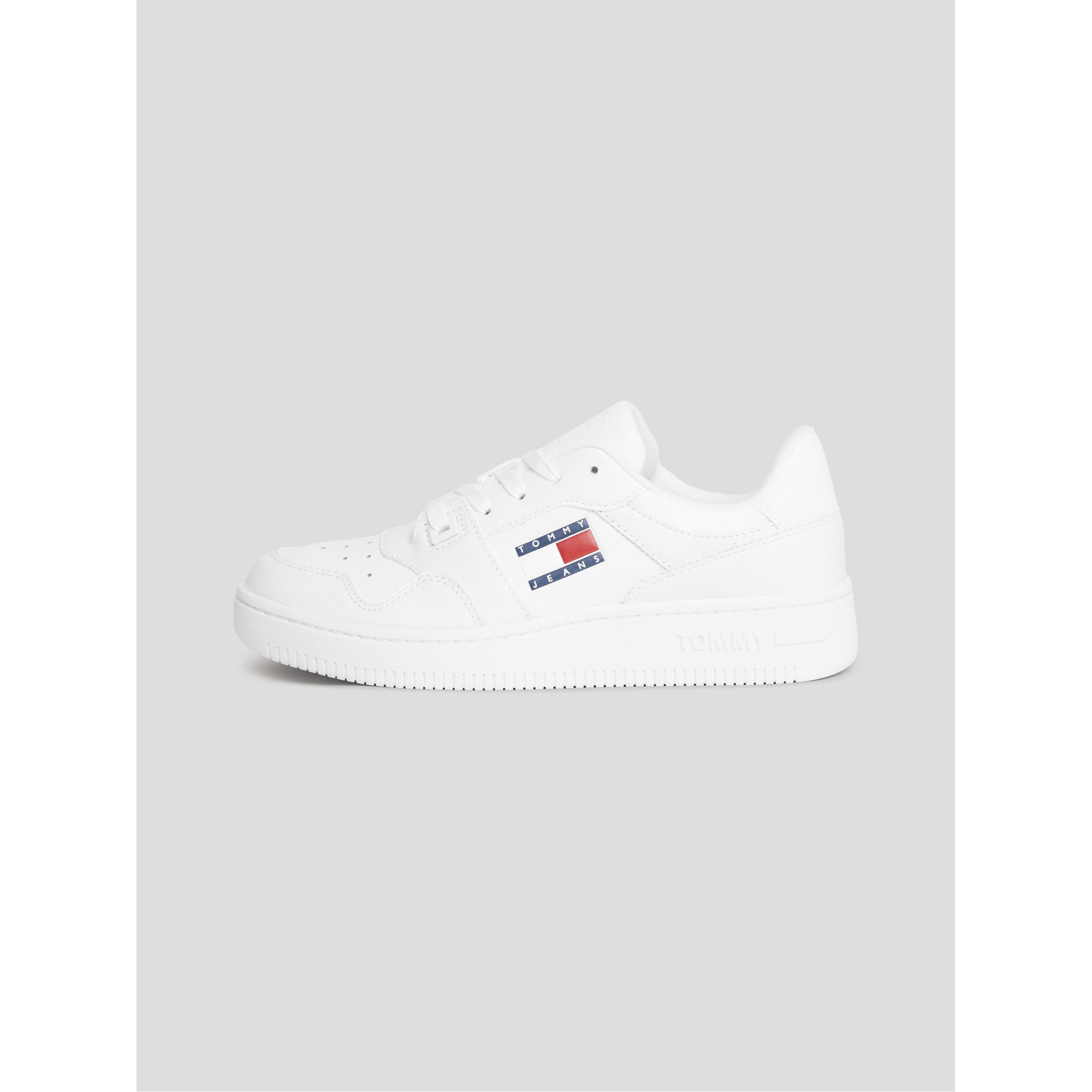 White - Tommy Jeans - Essential Retro Basketball Trainers - 2