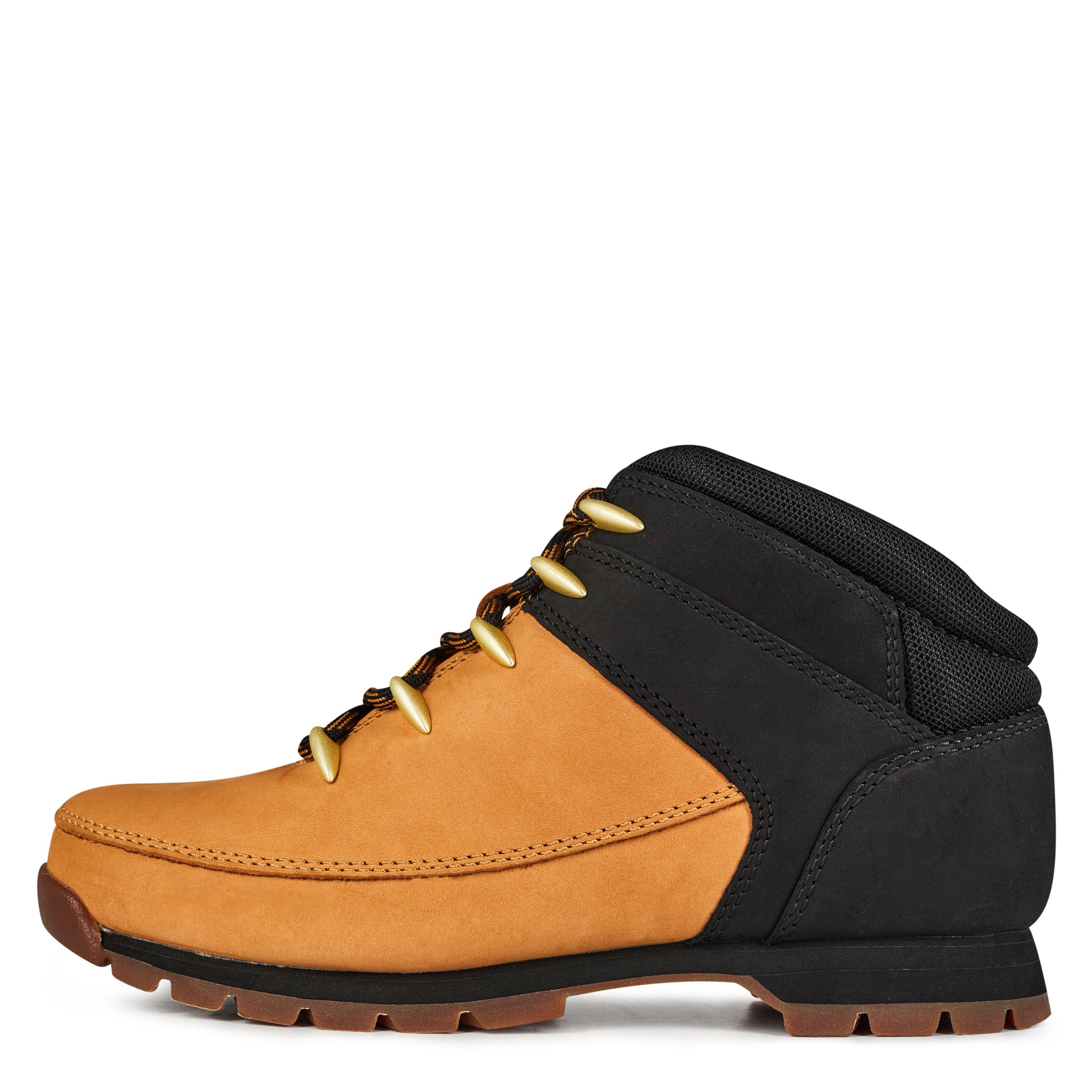 WHEAT - Timberland - Men's Euro Sprint Mid Lace-Up Black Chukka Boot - 2