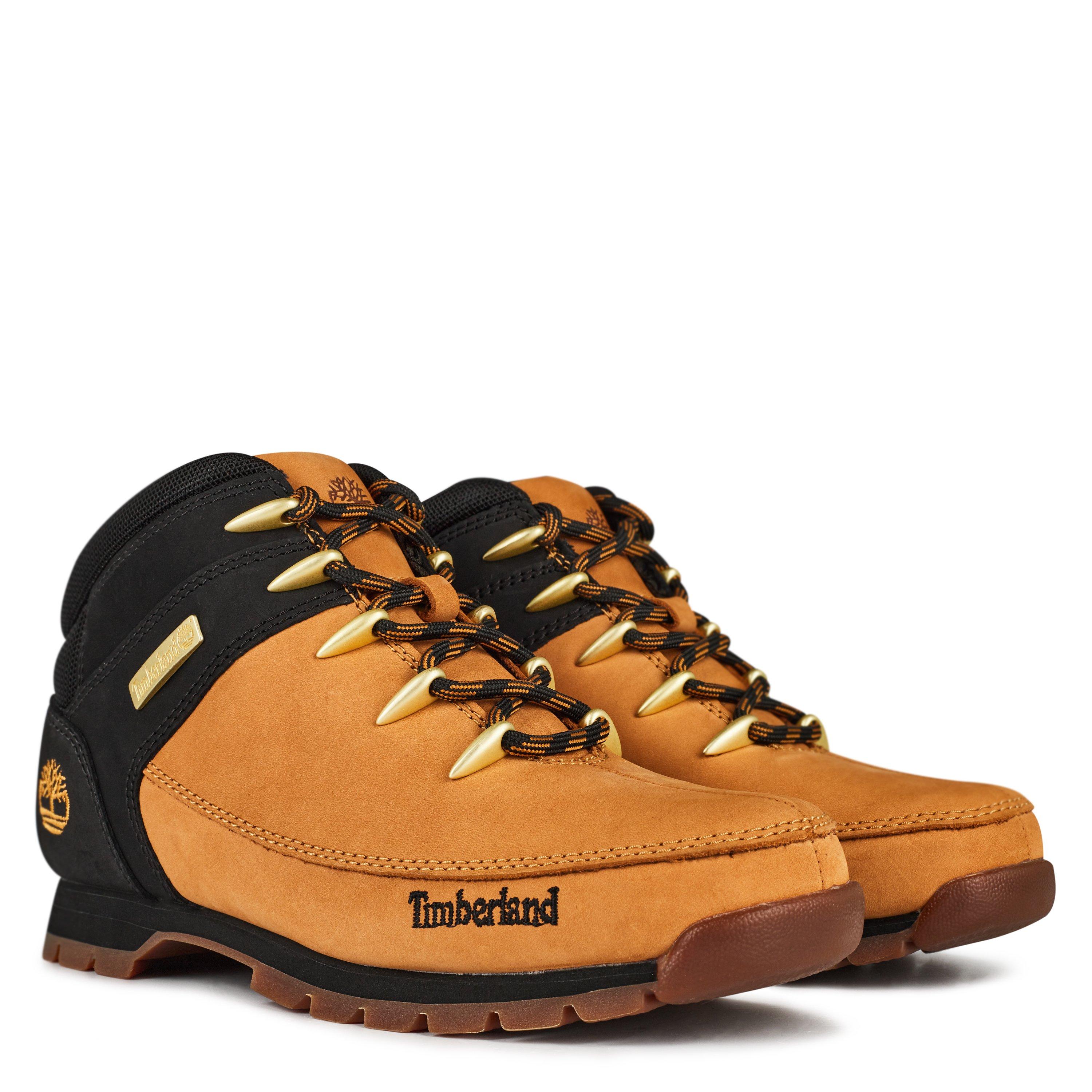 WHEAT - Timberland - Men's Euro Sprint Mid Lace-Up Black Chukka Boot - 3
