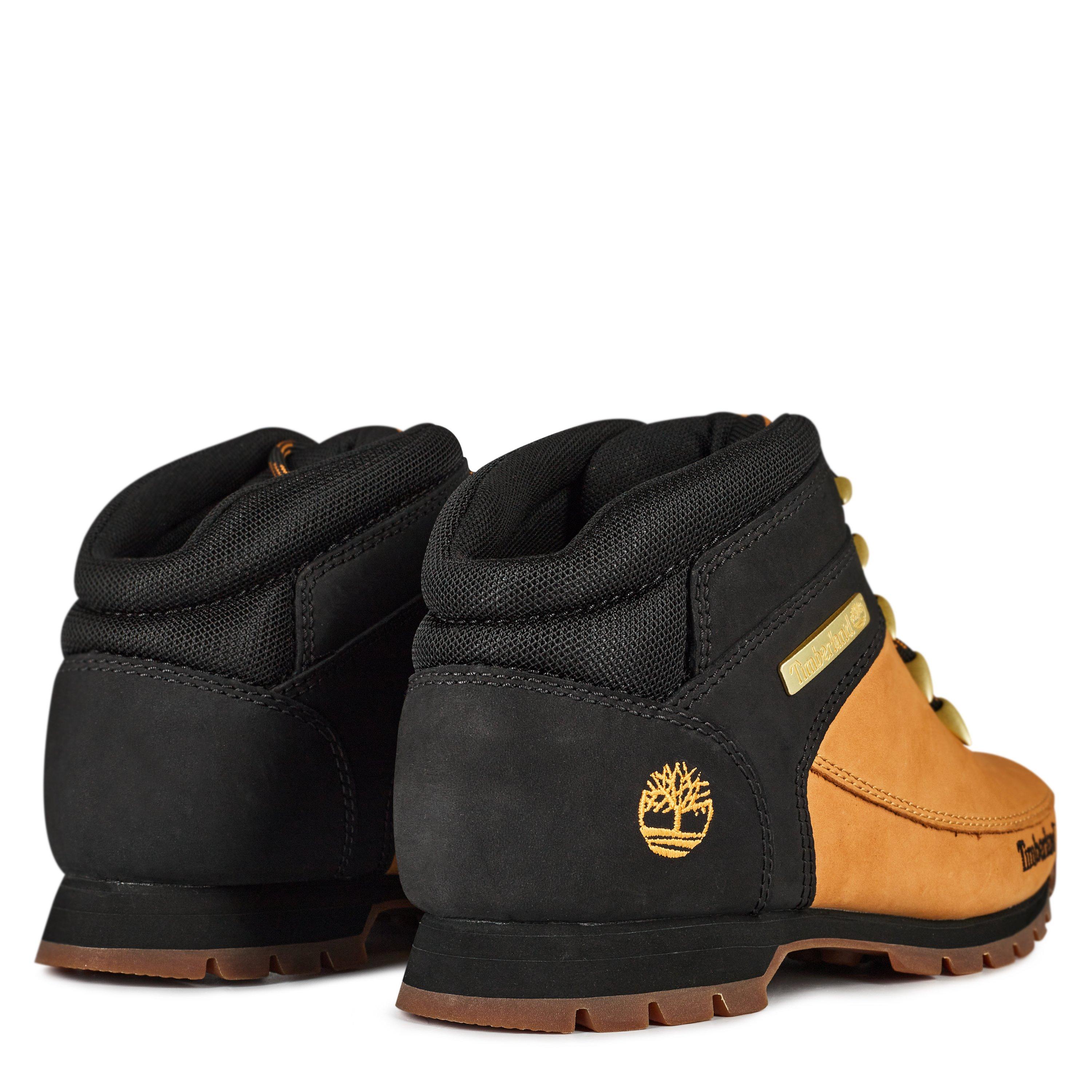 WHEAT - Timberland - Men's Euro Sprint Mid Lace-Up Black Chukka Boot - 4