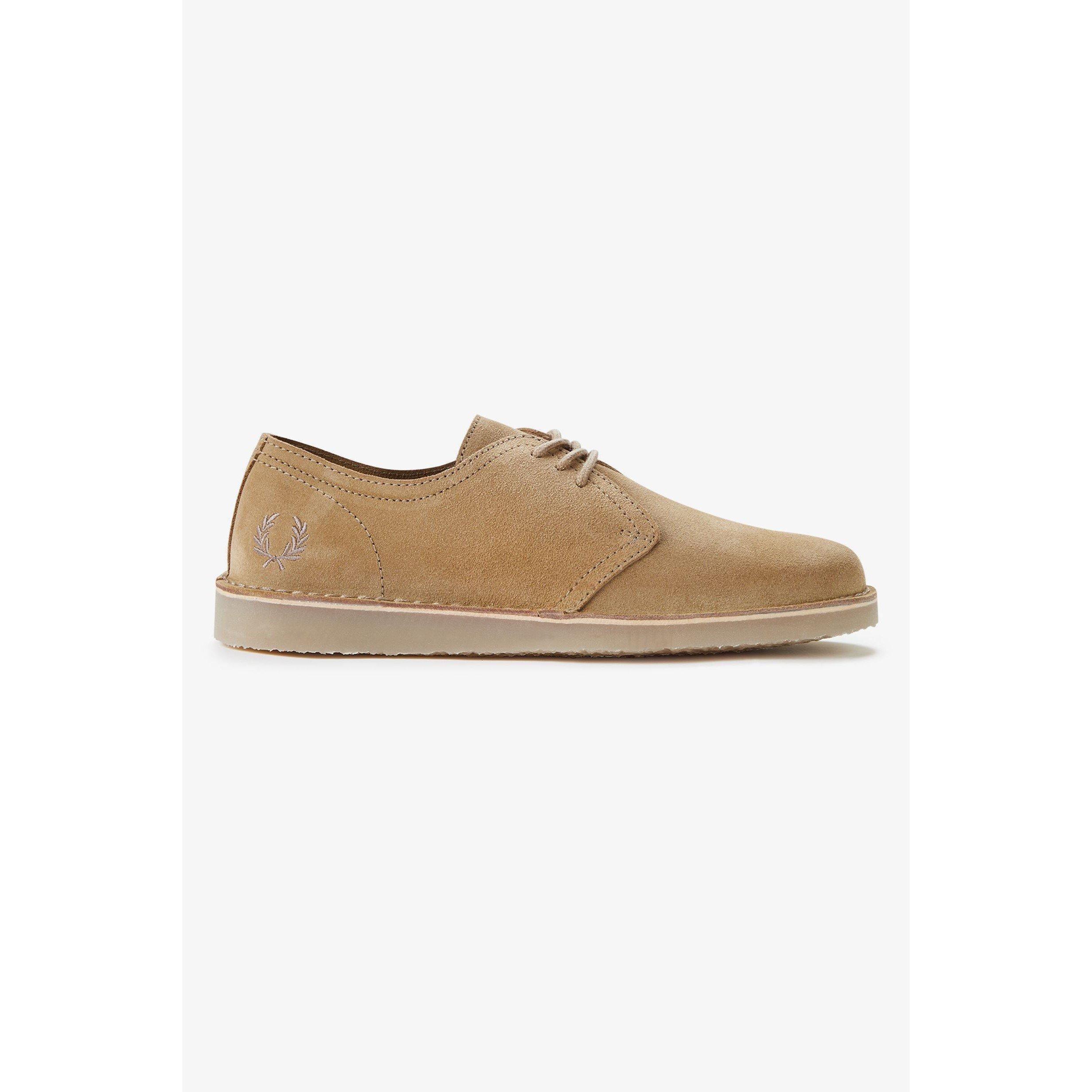 363 Warm Stone - Fred Perry - Men's Linden Suede Derby Shoes - 2