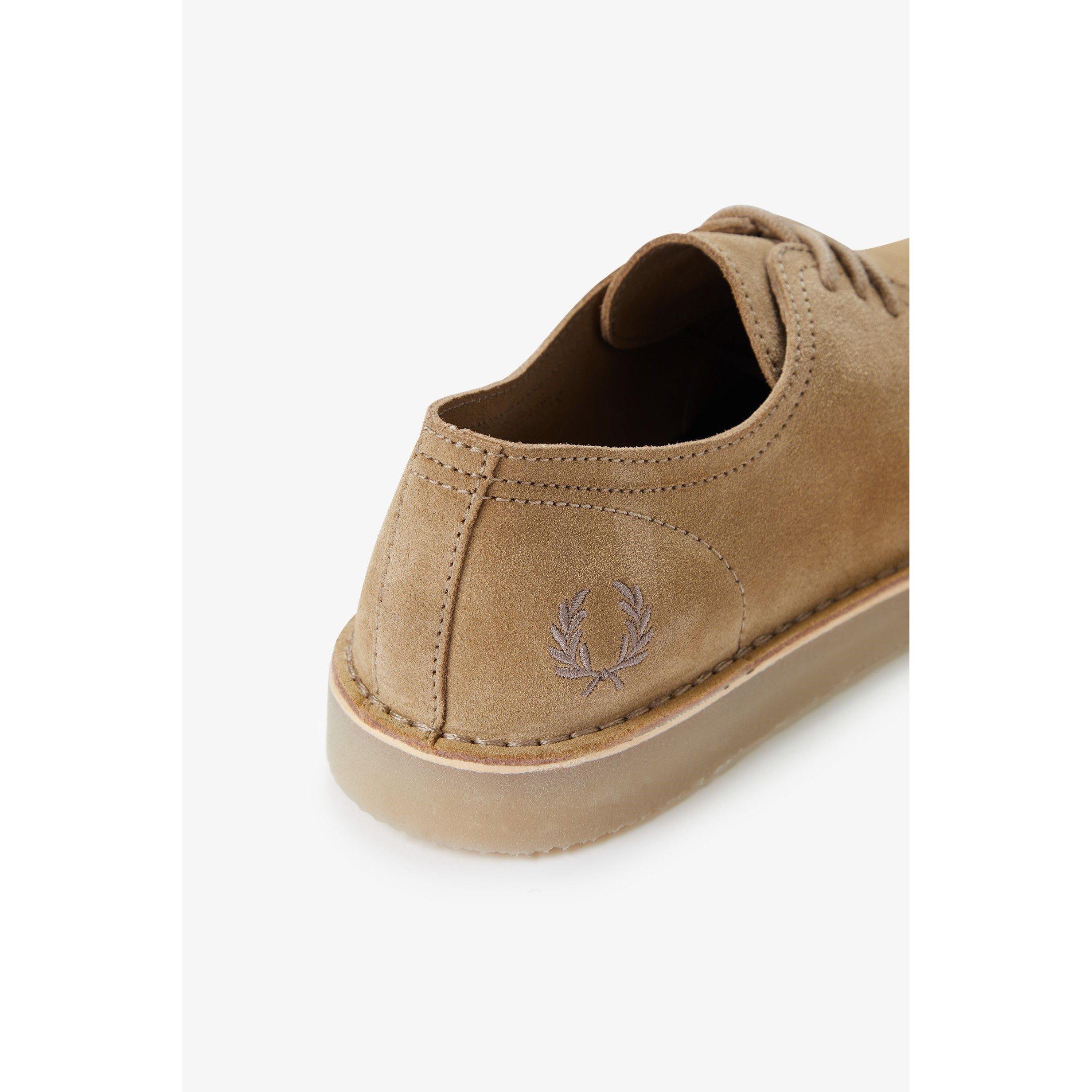 363 Warm Stone - Fred Perry - Men's Linden Suede Derby Shoes - 4