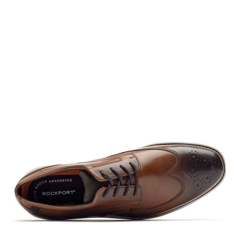 Cognac - Rockport - Garett Wingtip Oxford Shoes - 2