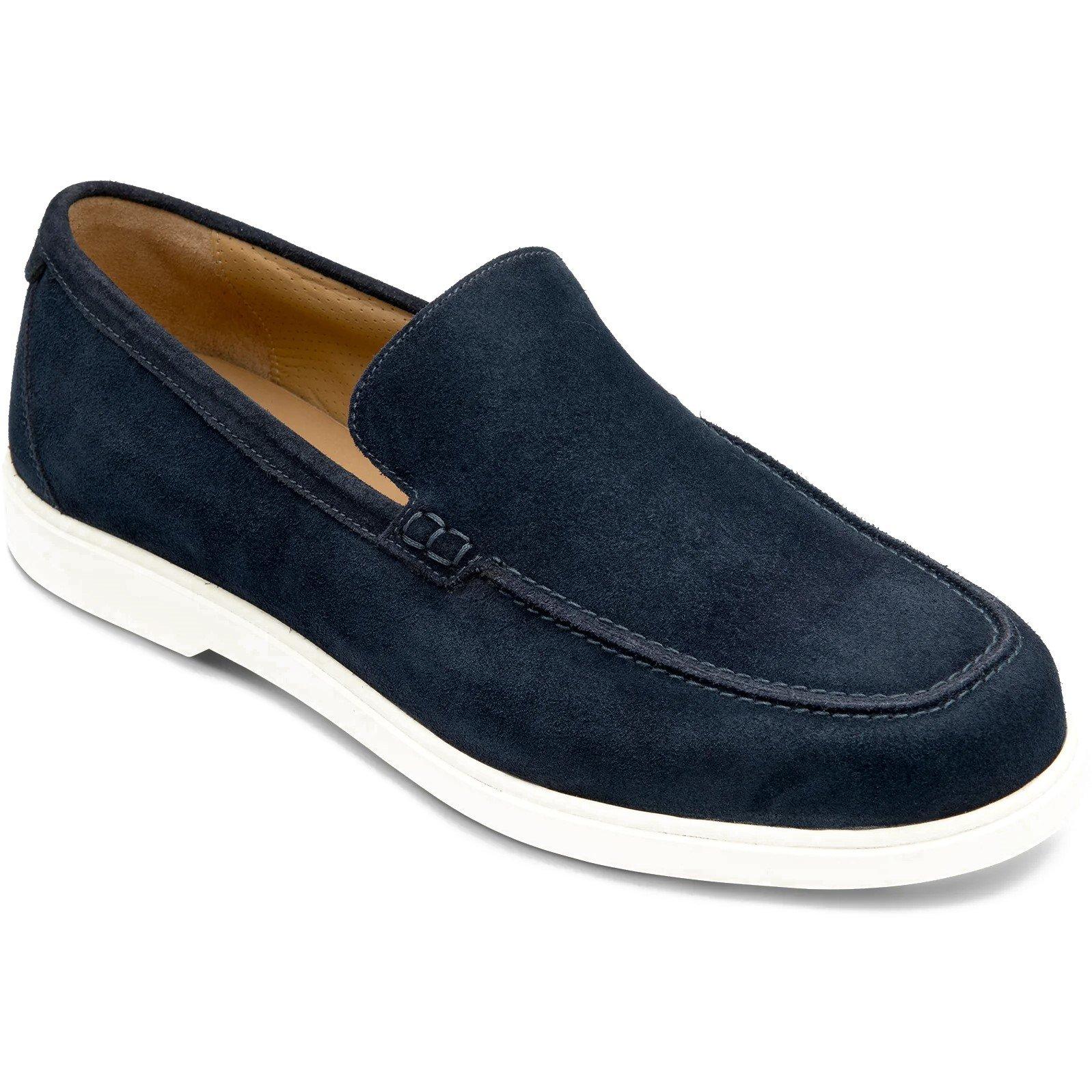 Navy Suede - Loake - Men's Tuscany Loafers - 2