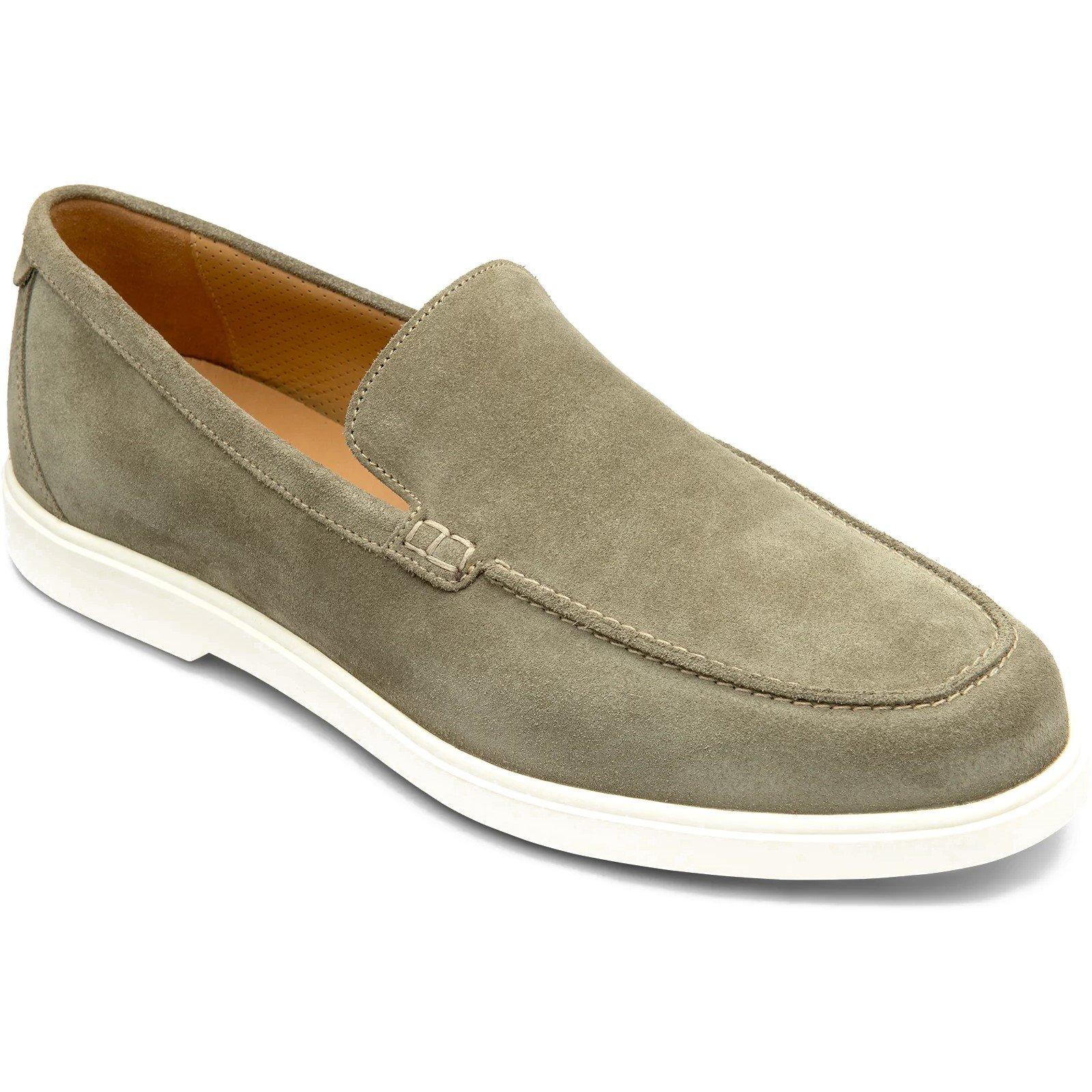 Pistacio Suede - Loake - Men's Tuscany Loafers - 2
