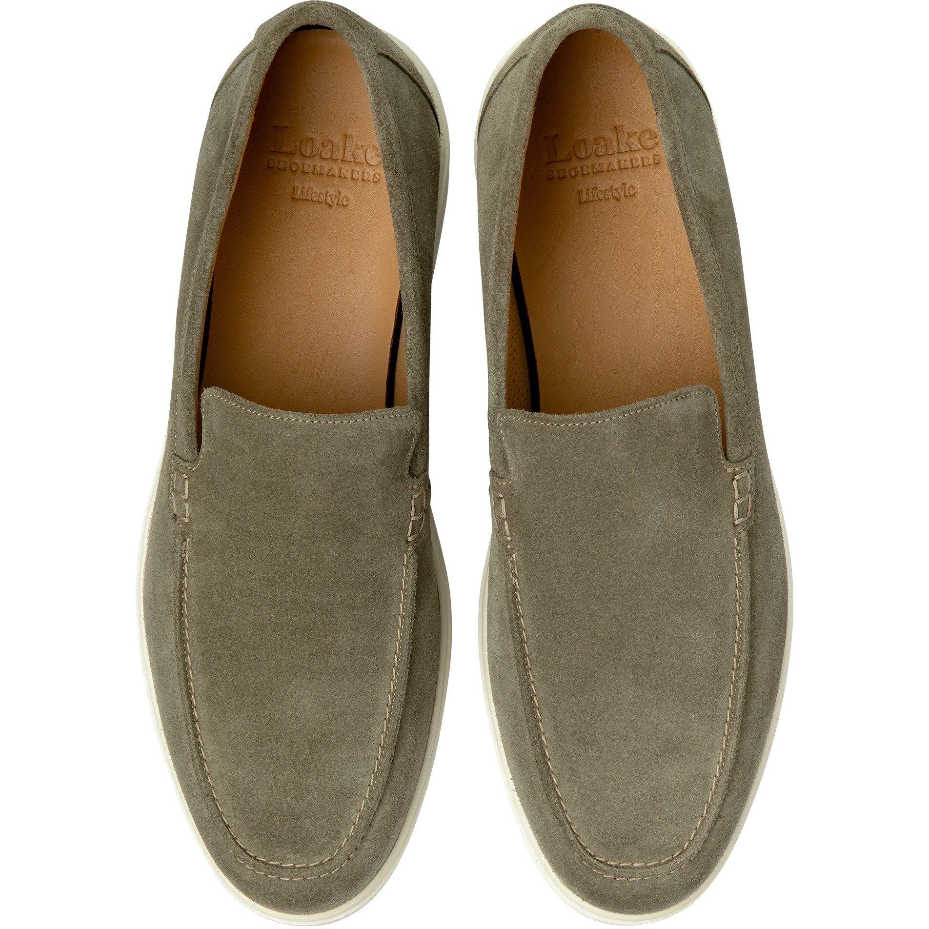Pistacio Suede - Loake - Men's Tuscany Loafers - 3