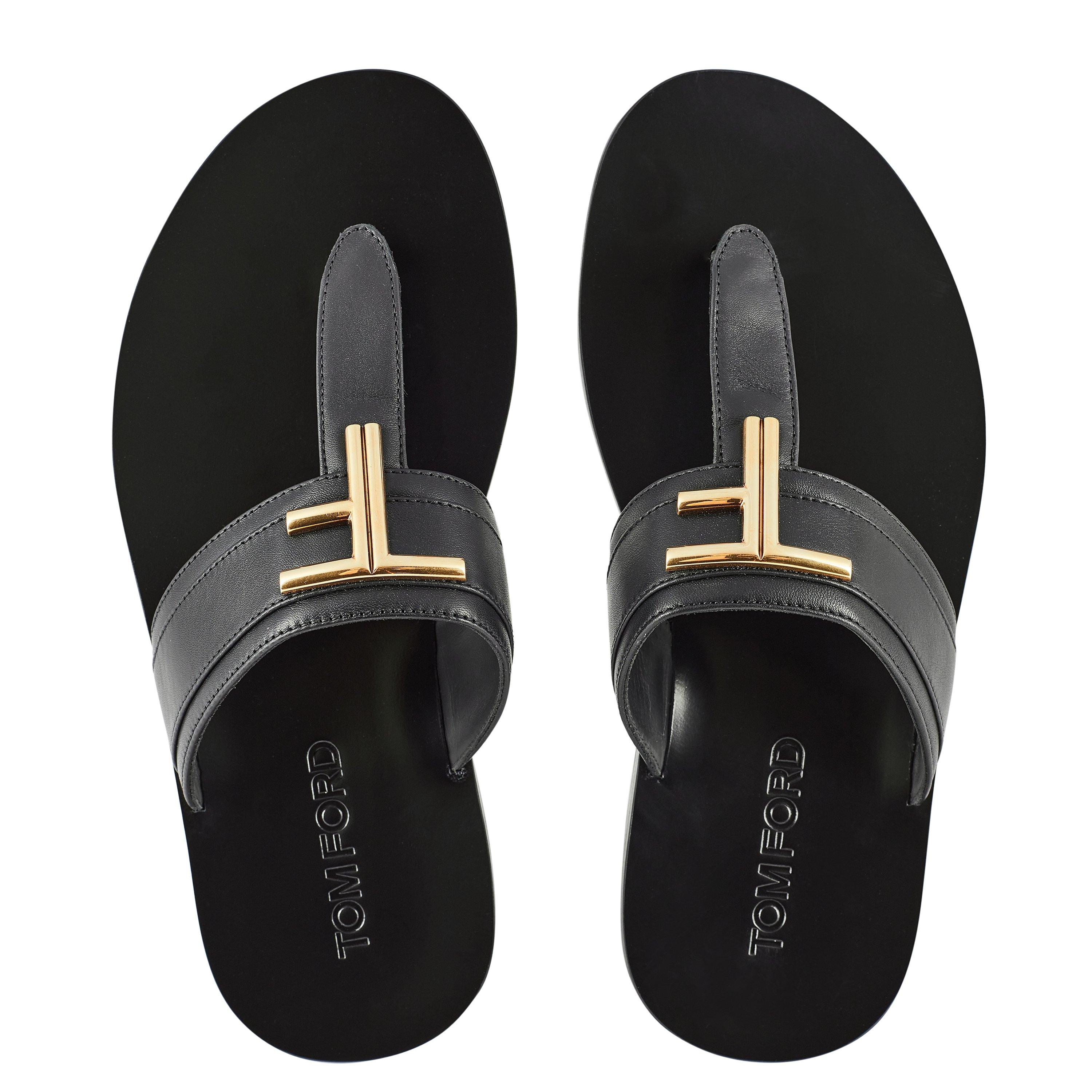 TOM FORD BRIGHTON TFロゴ レザー サンダル ブラック TOM FORD SMOOTH LEATHER BRIGHTON SANDAL | eBay