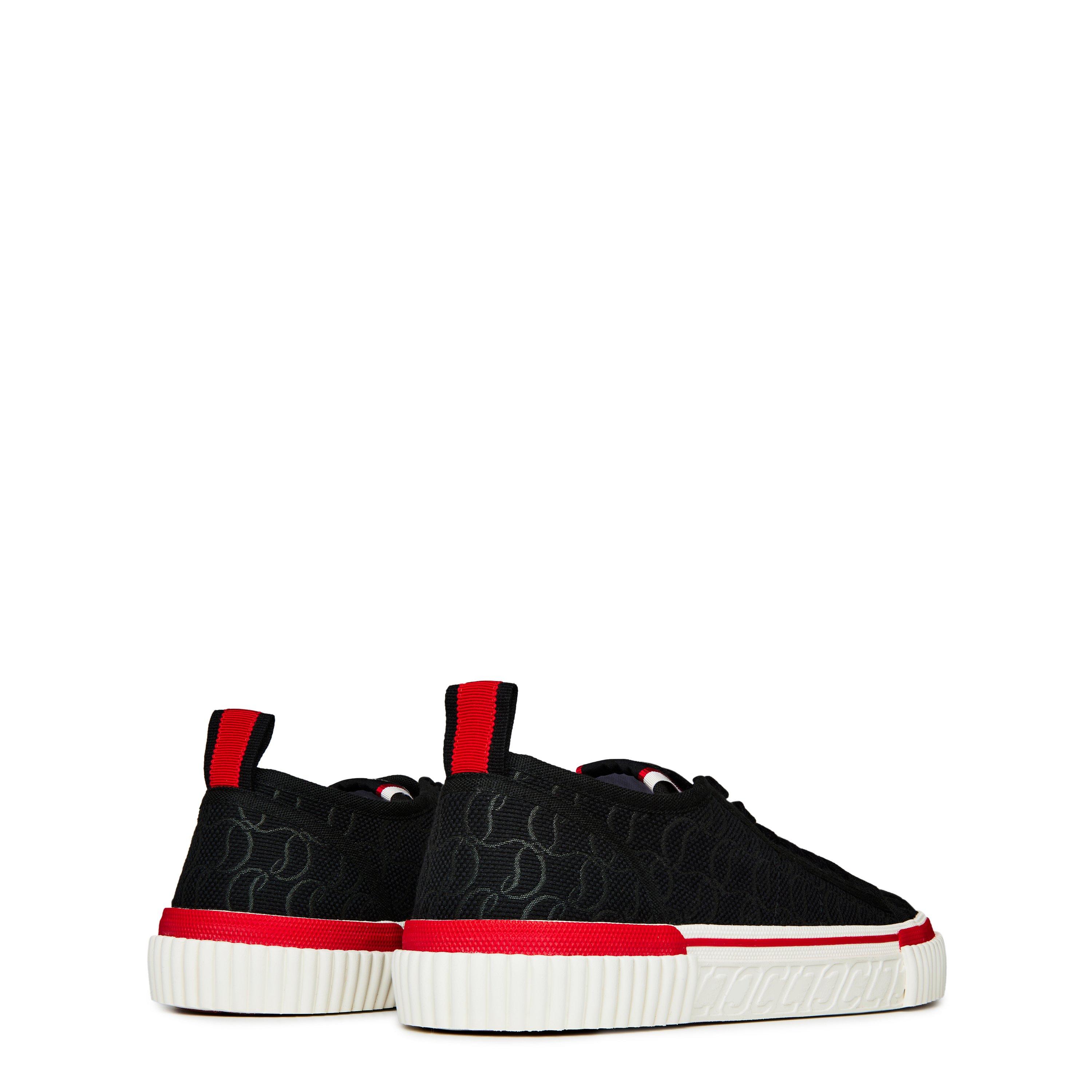 Black - Christian Louboutin - Pedro Logo-Jacquard Canvas Sneakers - 5