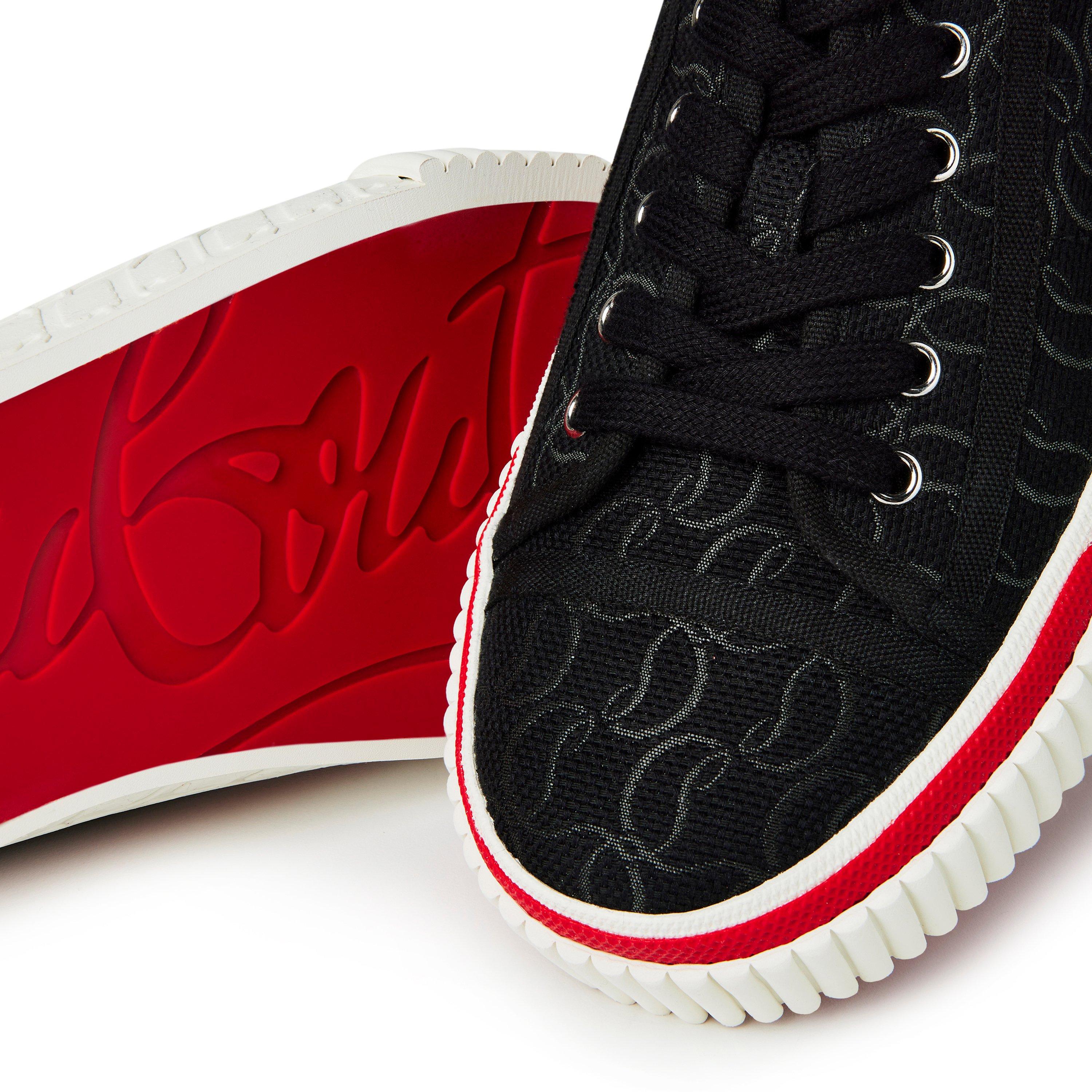 Black - Christian Louboutin - Pedro Logo-Jacquard Canvas Sneakers - 6