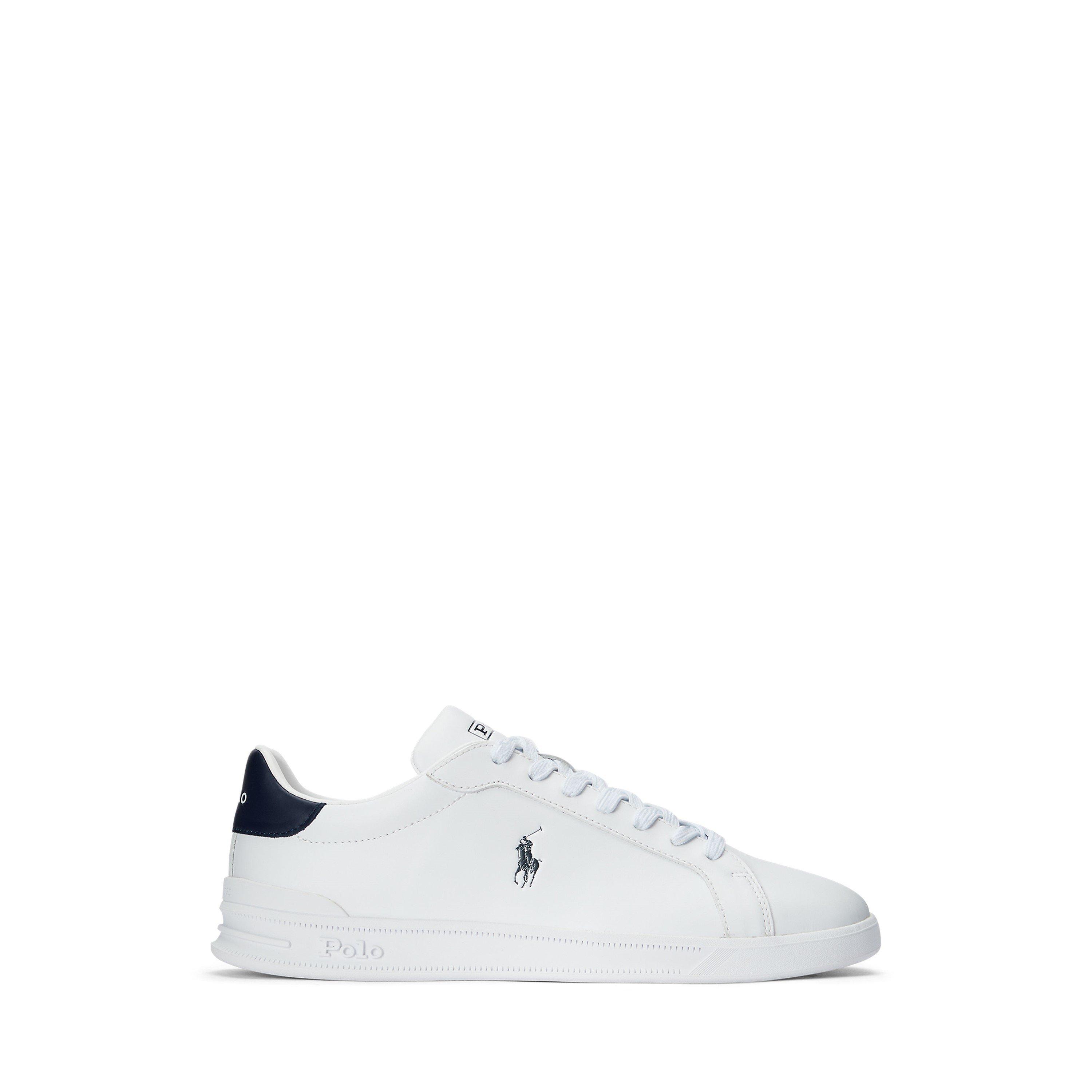 White/Navy - Polo Ralph Lauren - Men's Heritage Court Low-Top Trainers - 1