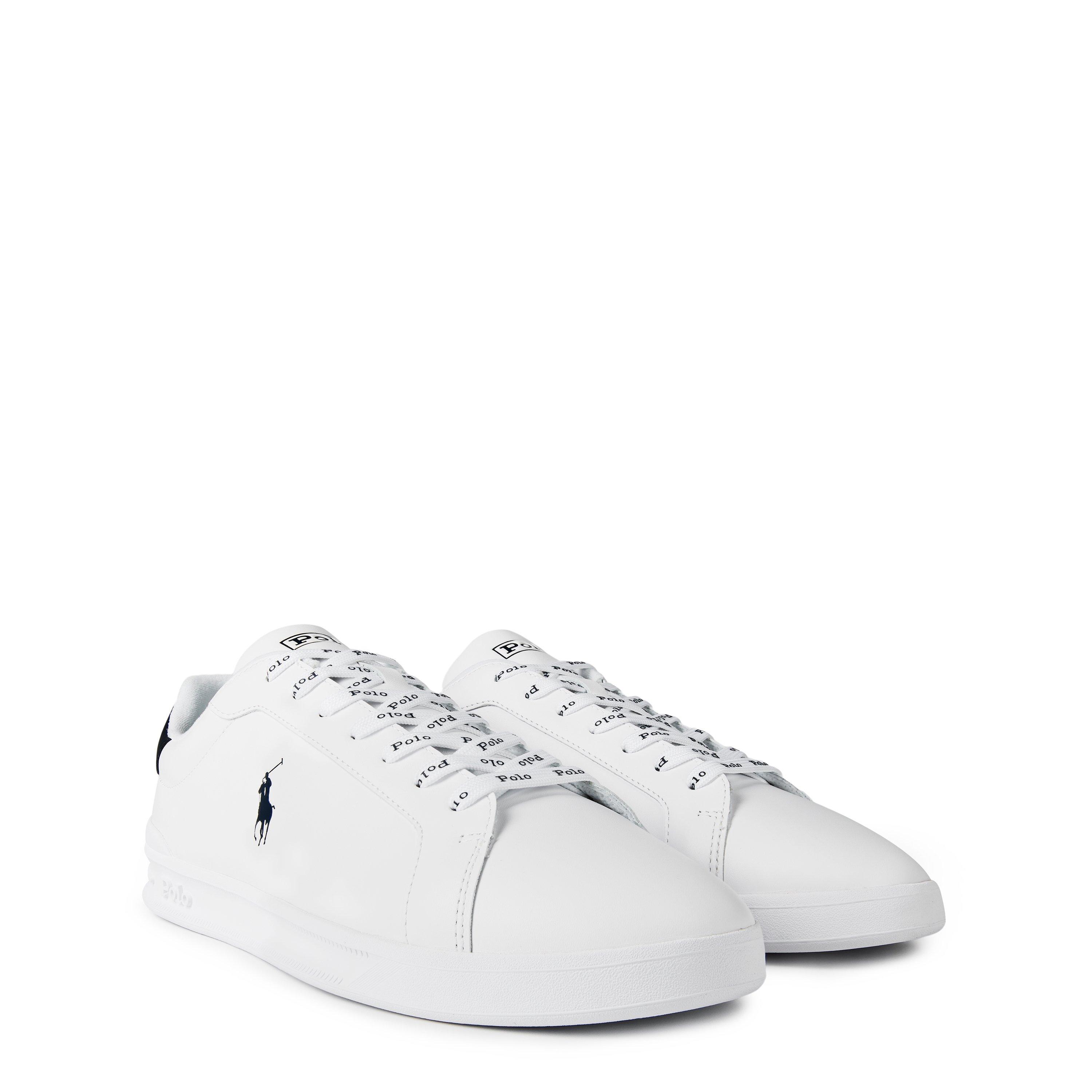 White/Navy - Polo Ralph Lauren - Men's Heritage Court Low-Top Trainers - 5