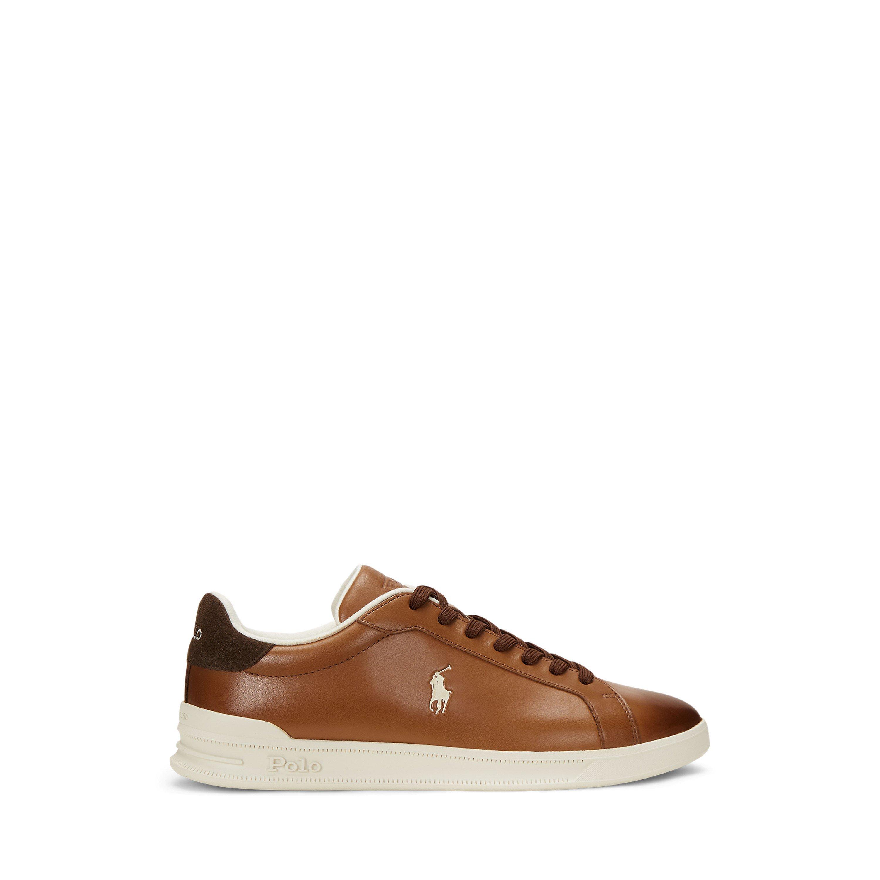 Polo Ralph Lauren Men's Tan/Ecru Pp Heritage Court Low-Top Trainers - 10 (44)