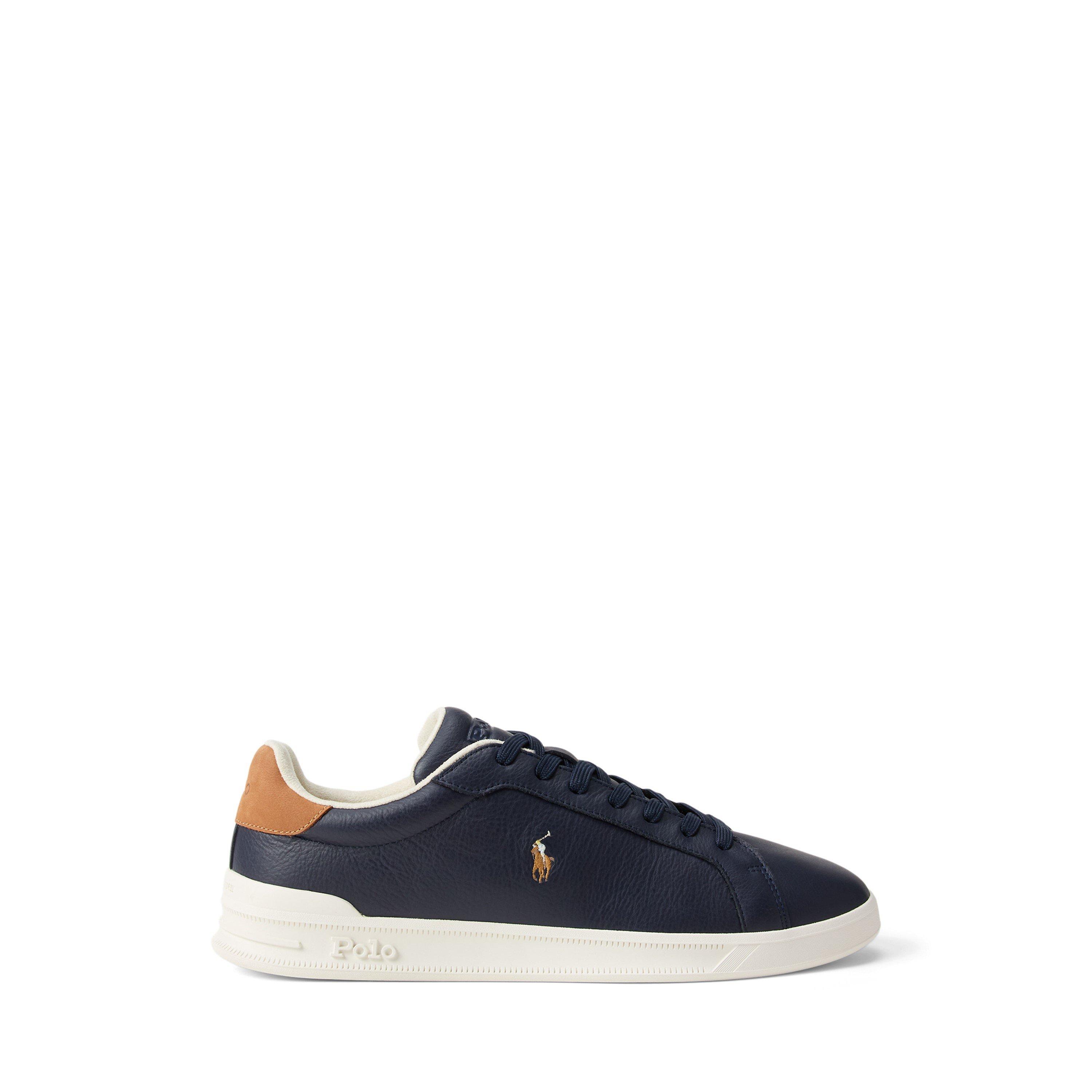 Polo Ralph Lauren Men's Heritage Court Low-Top Trainers - Navy/Multi PP - Size 10 (44)