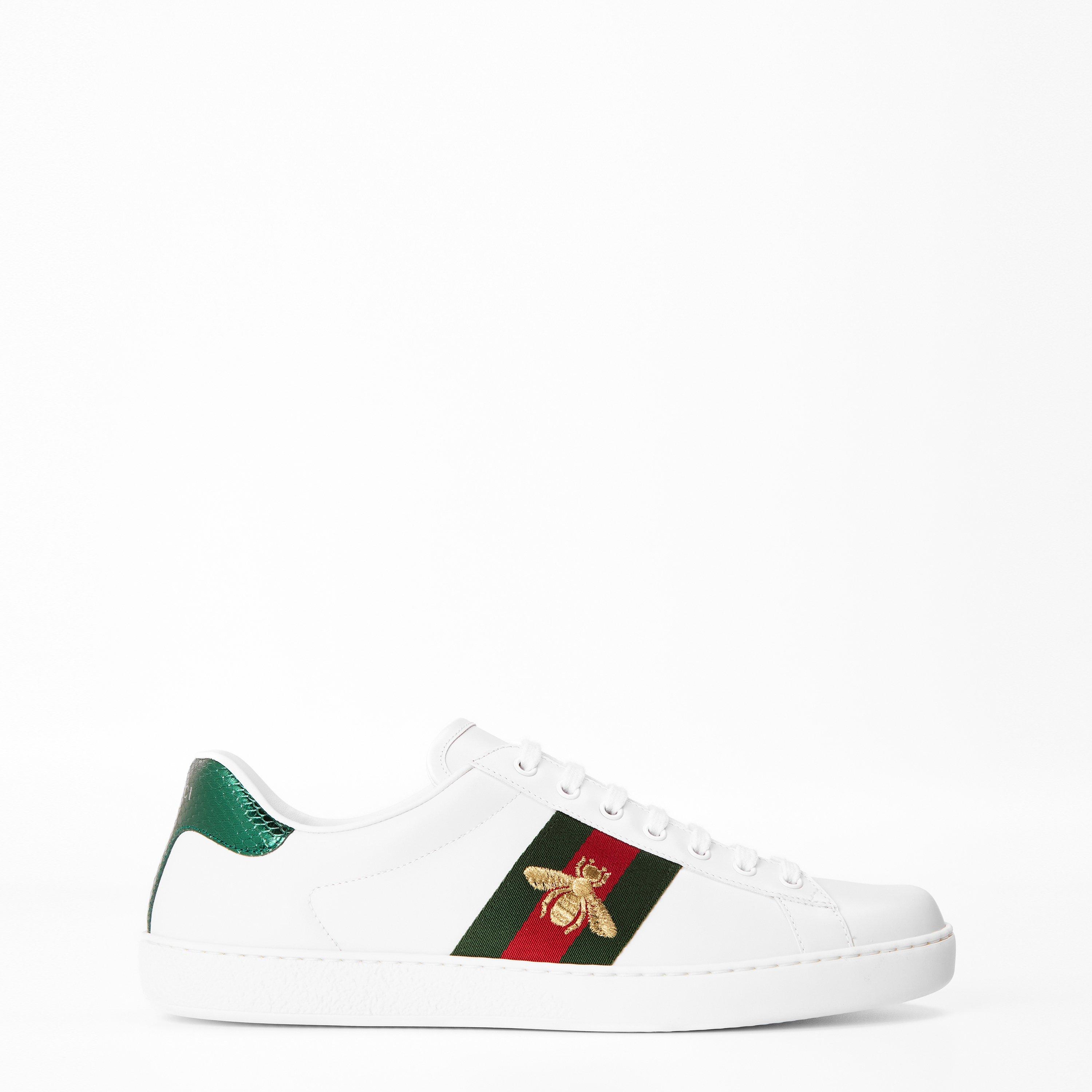 Gucci Ace Sneakers With Bee - Whte GRG - Size 11 (45)