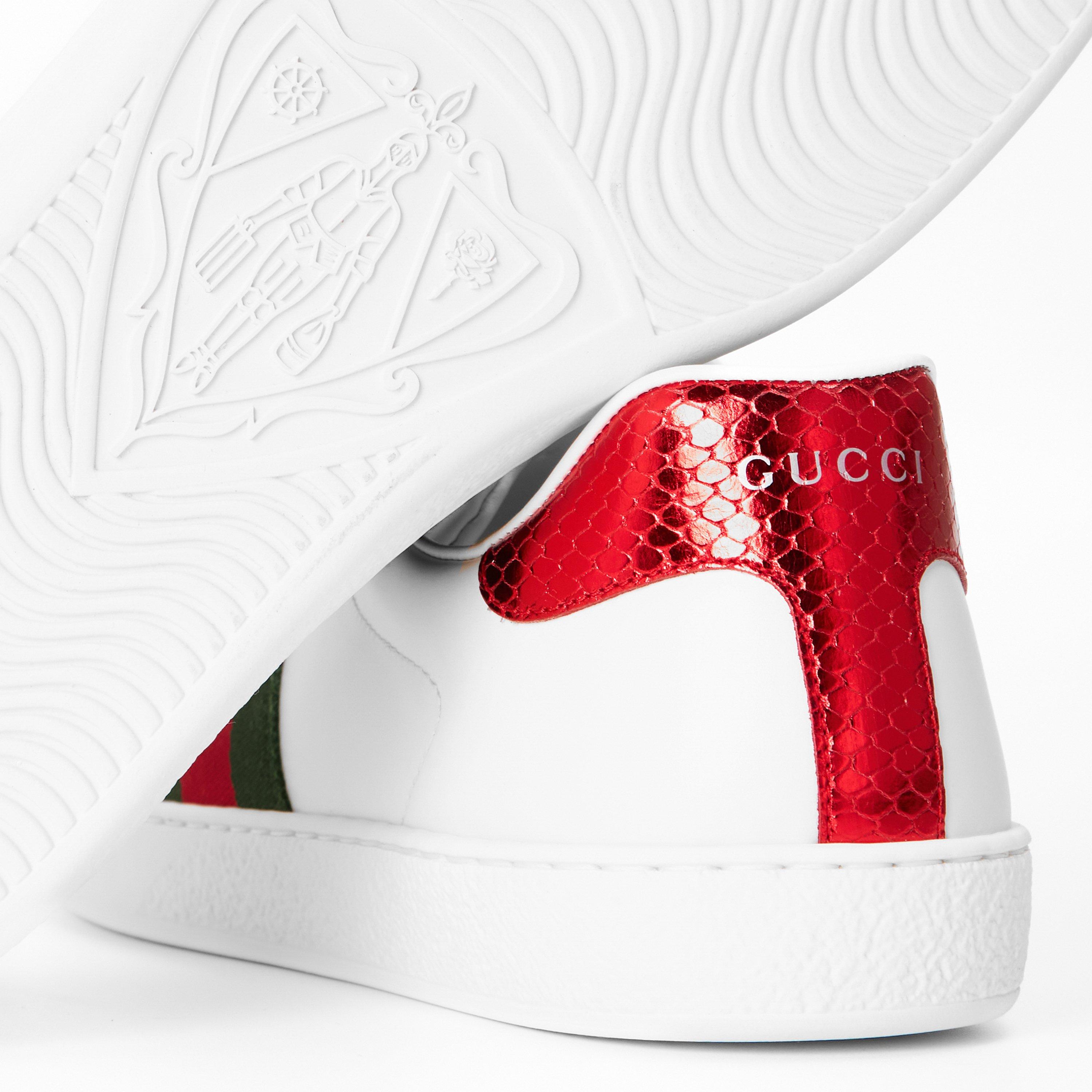 Whte GRG - Gucci - Ace Sneakers With Bee - 4