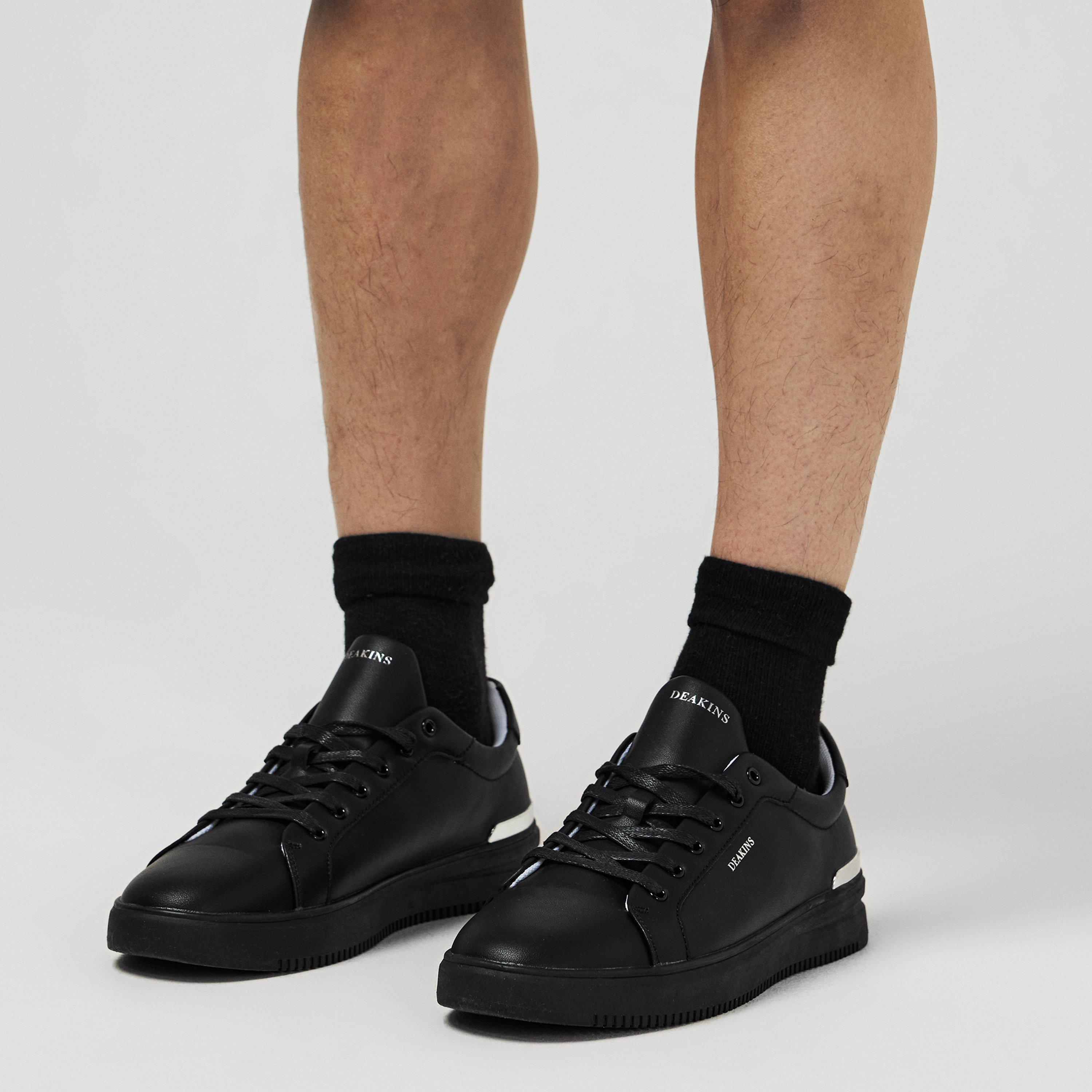Black - Nicholas Deakins - Classic Smart Low-Top Trainers - 2