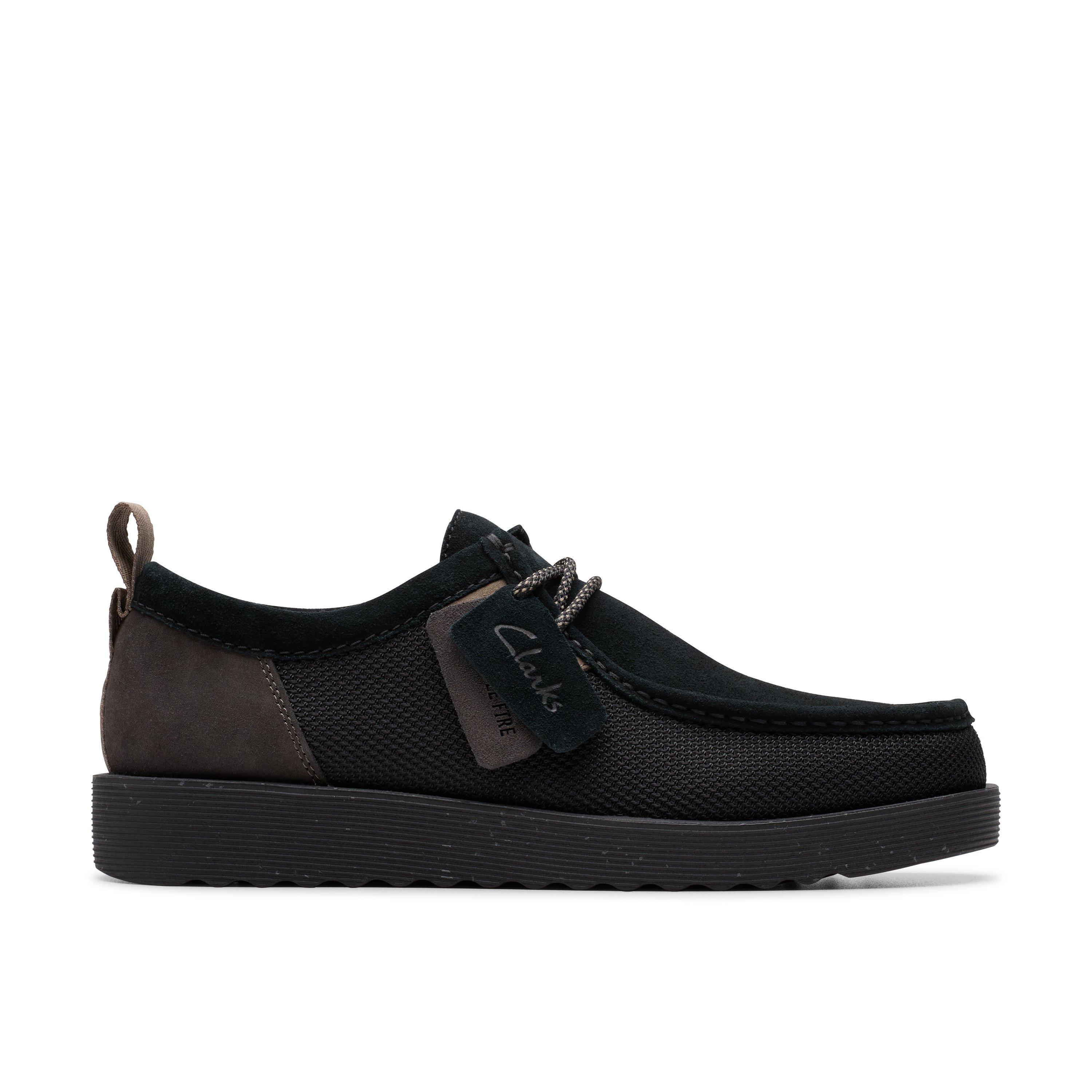 Black Combi - Clarks - Men's Wallabee Moc Toe Formal Shoes - 1