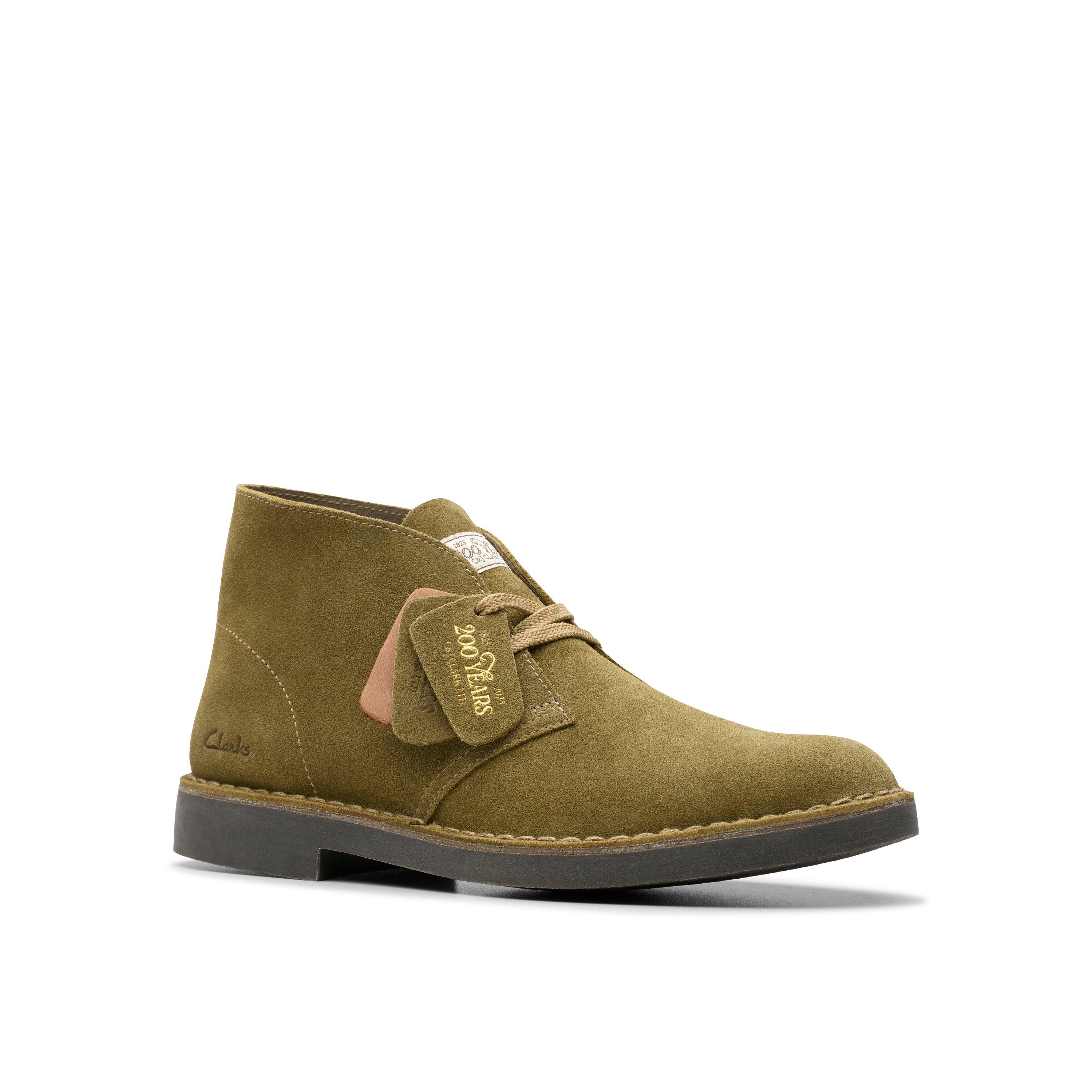 Olive Suede - Clarks - Men's Desert Boots - 7