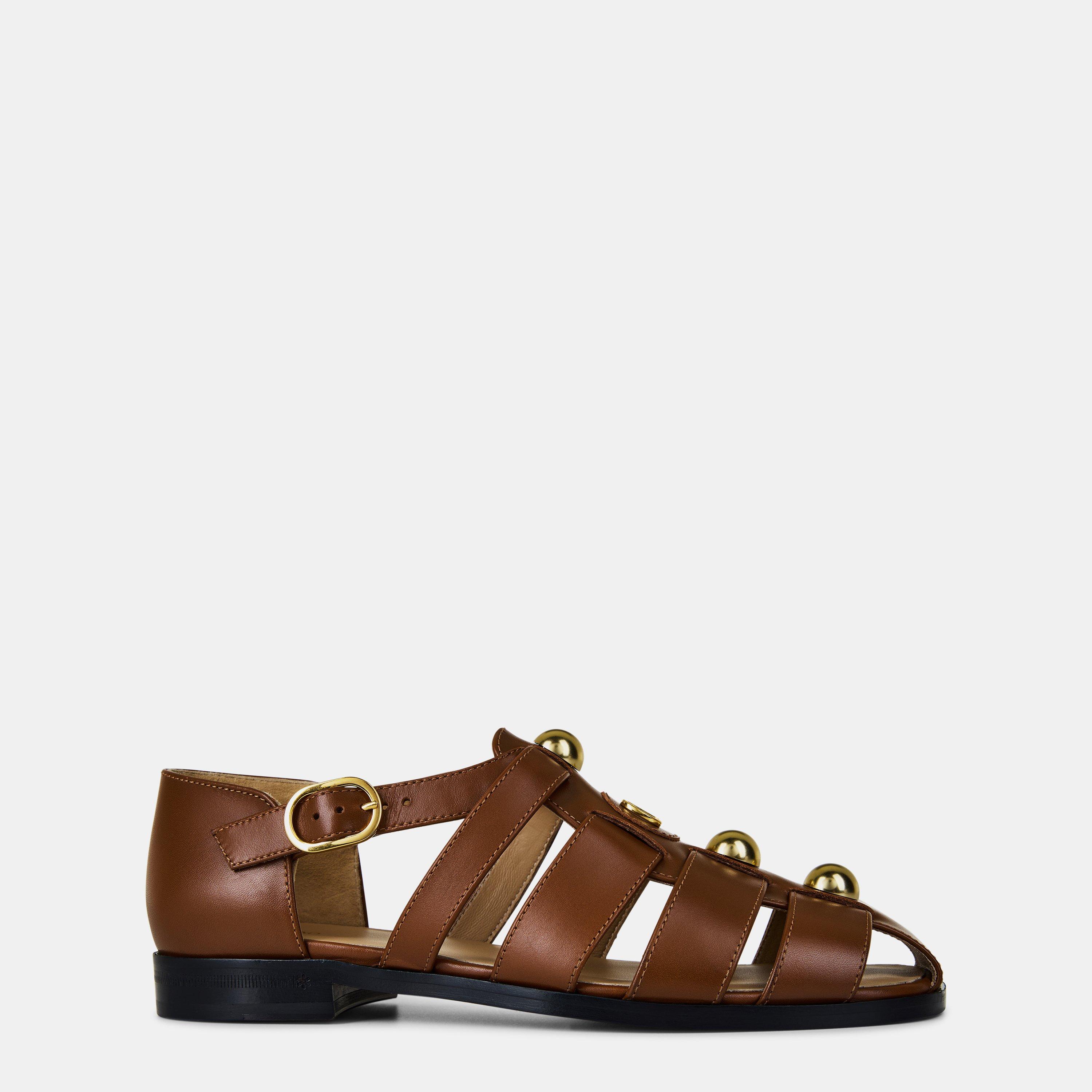 Tobacco - Valentino Garavani - Vlogo 20mm Fisherman Sandals - 1