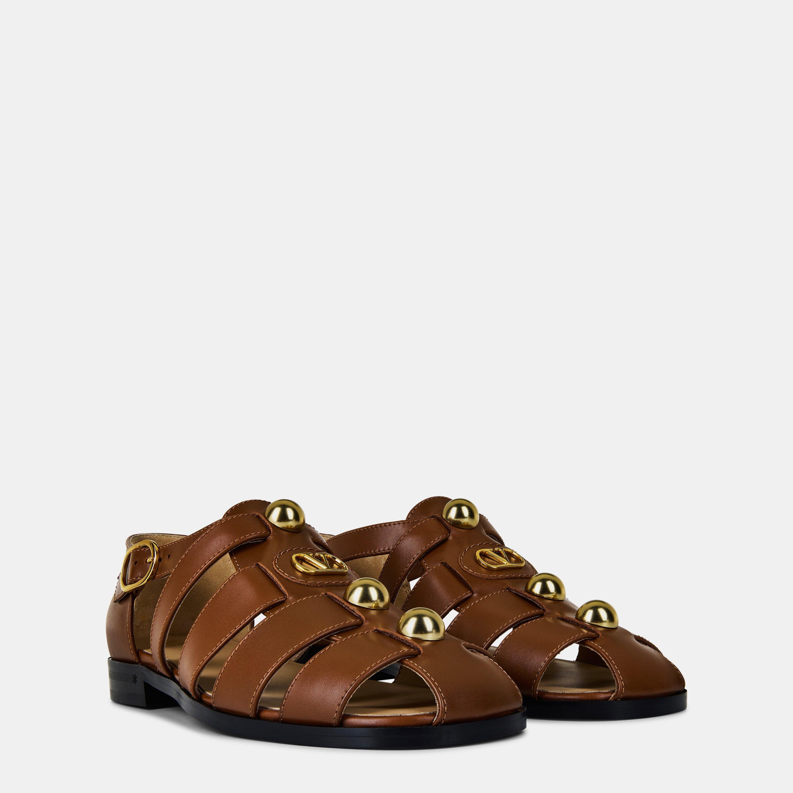 Tobacco - Valentino Garavani - Vlogo 20mm Fisherman Sandals - 3