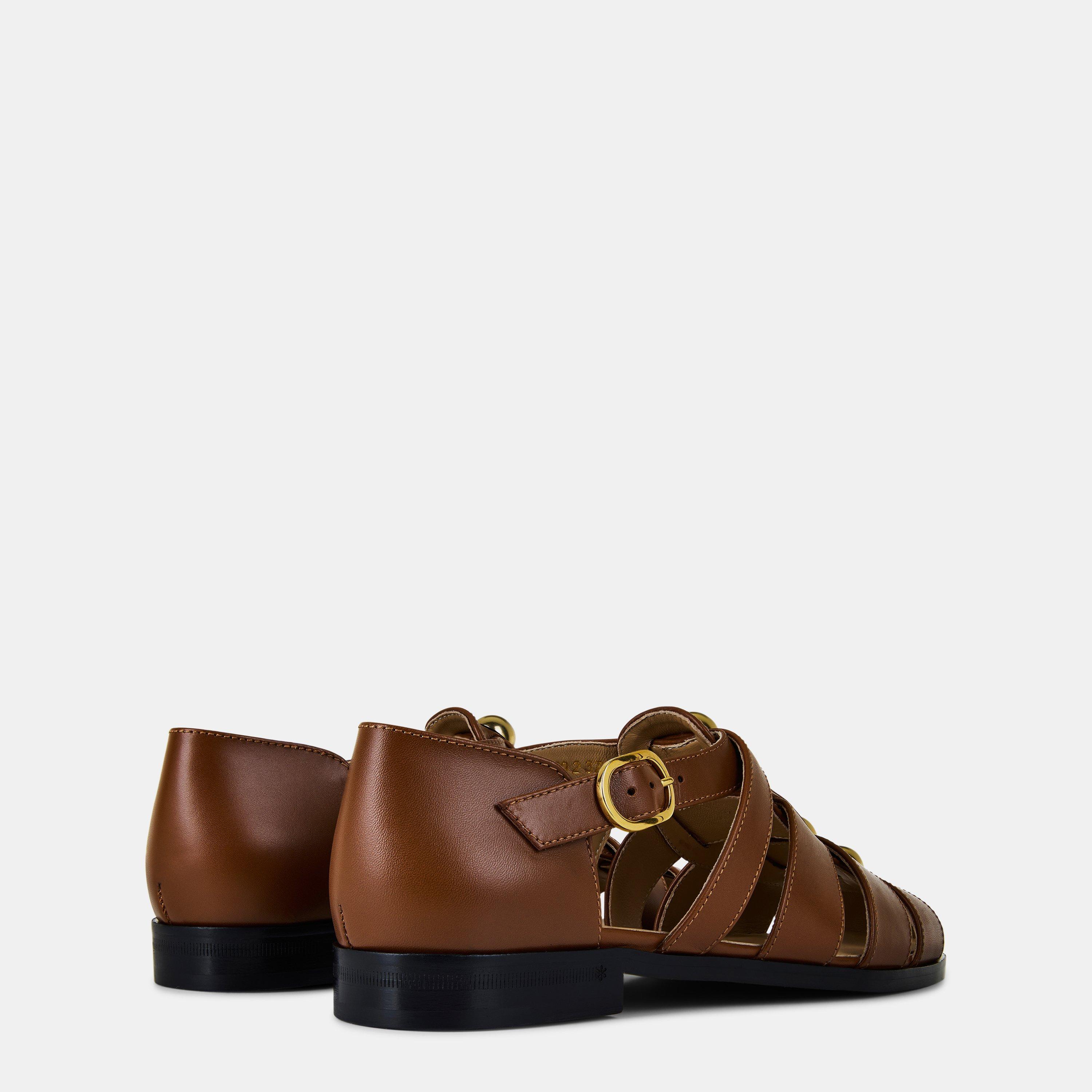 Tobacco - Valentino Garavani - Vlogo 20mm Fisherman Sandals - 4