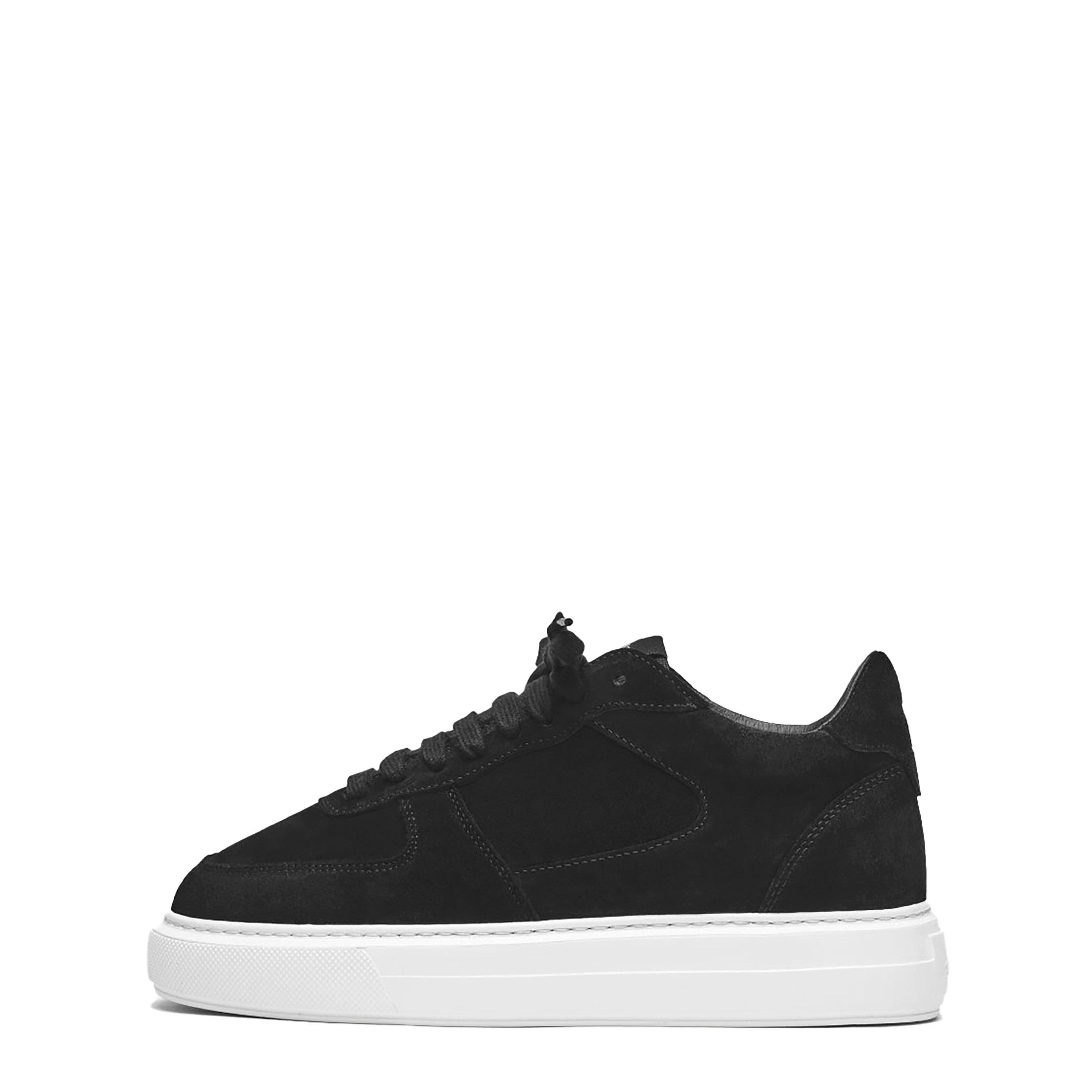 Black Suede - Cleens - Men's Court Suede Trainers - 2