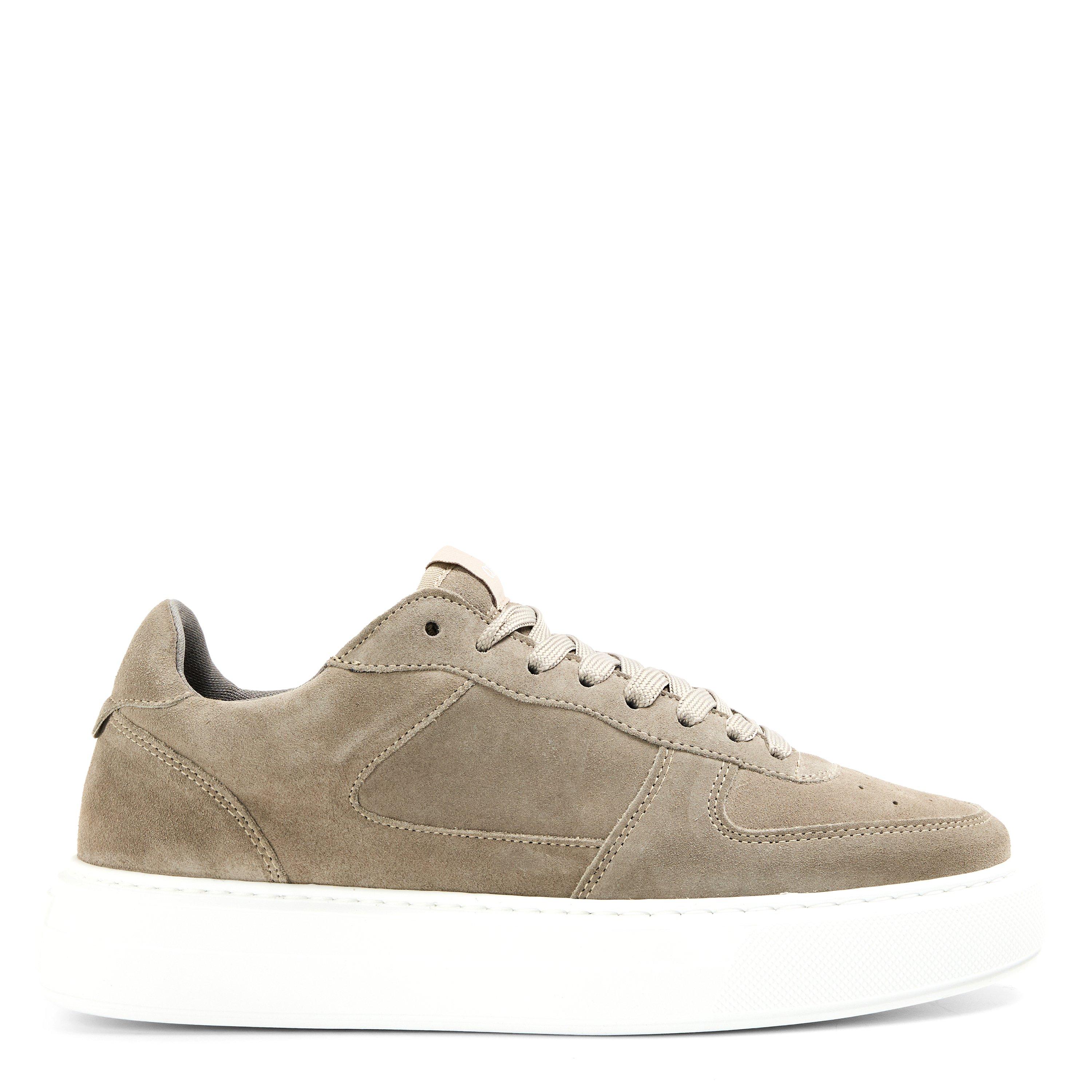 Cleens Men's Court Suede Trainers - Taupe - Size 10 (45)
