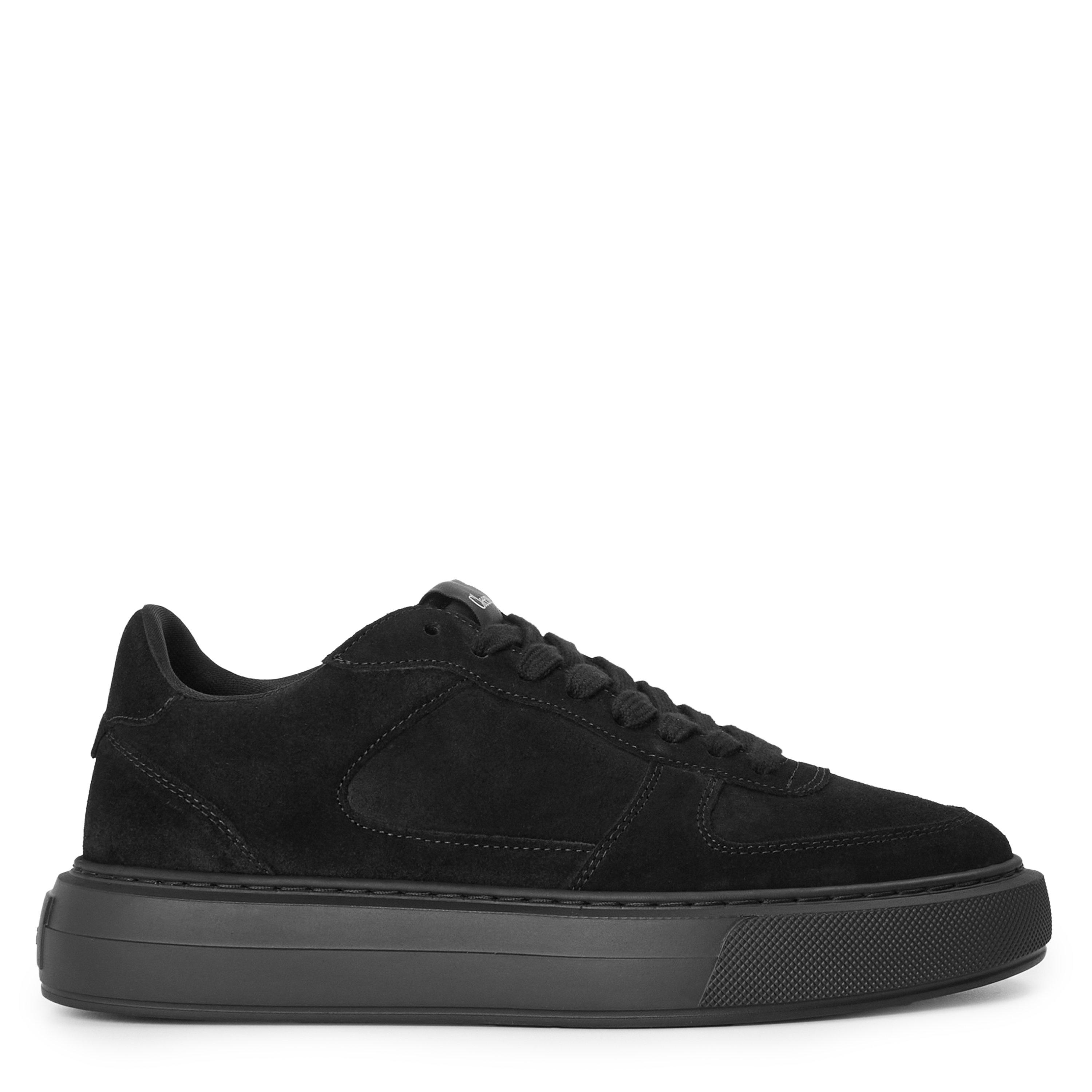 Cleens Men's Court Suede Trainers - Triple Black - Size 11 (45)