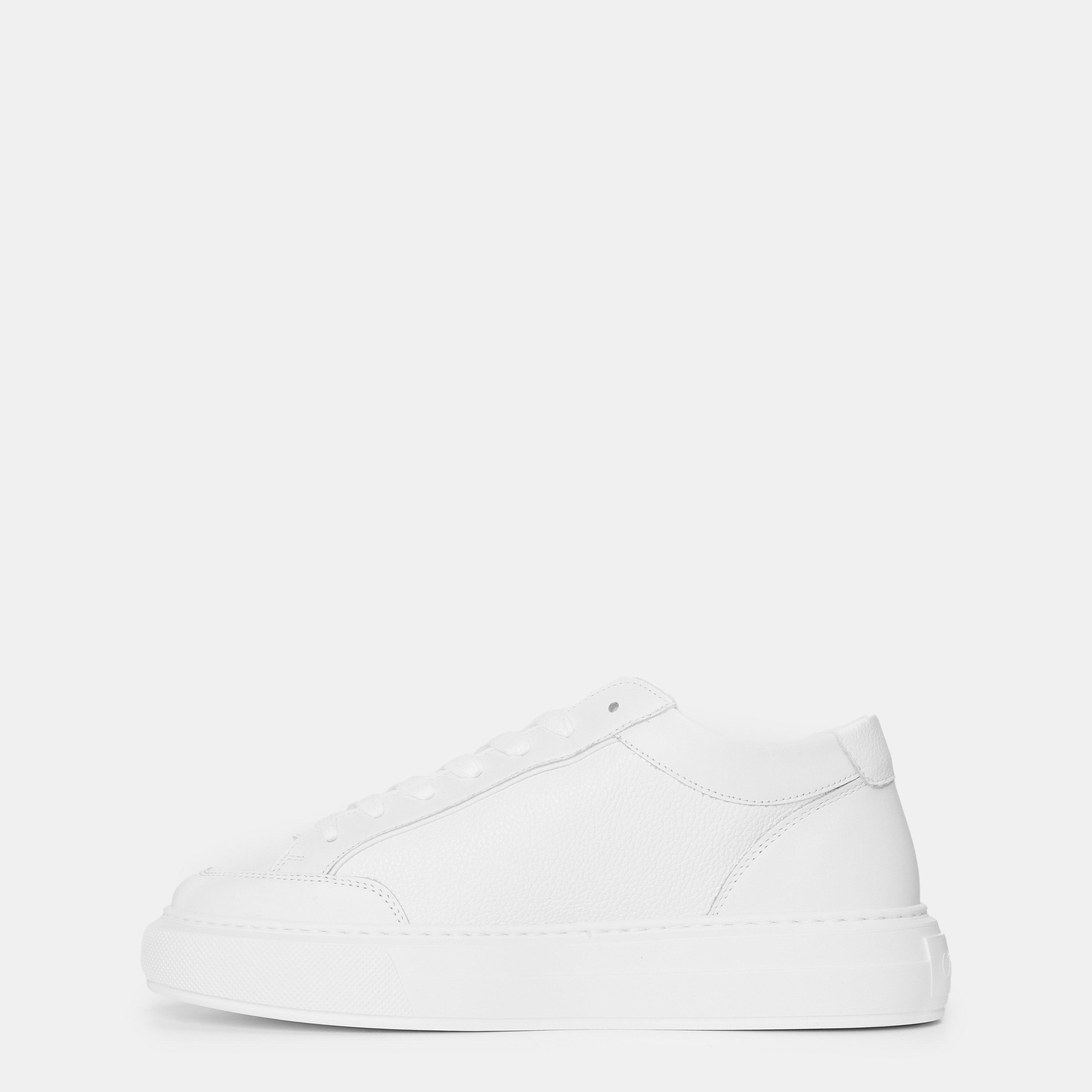 Ice White - Cleens - Men's Minimalist Leather Luxor Trainers - 2