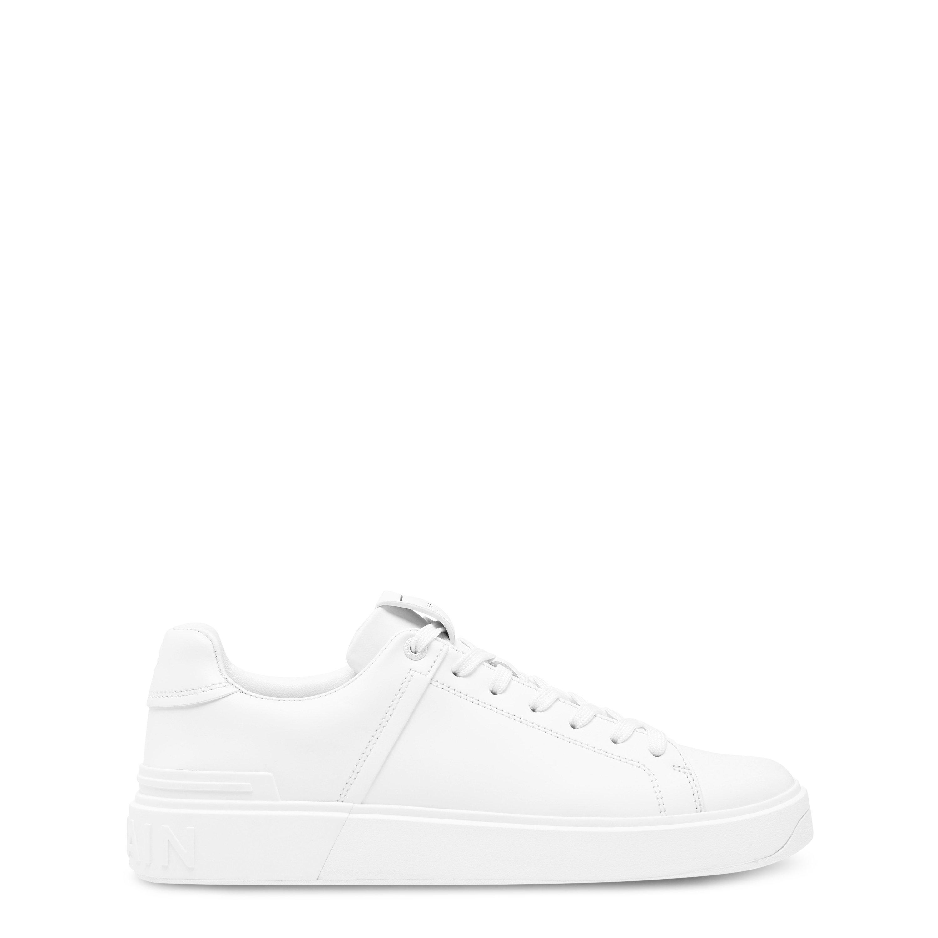 Balmain Men's B-Court Classic Leather Trainers - Blanc - Size 8 (42)