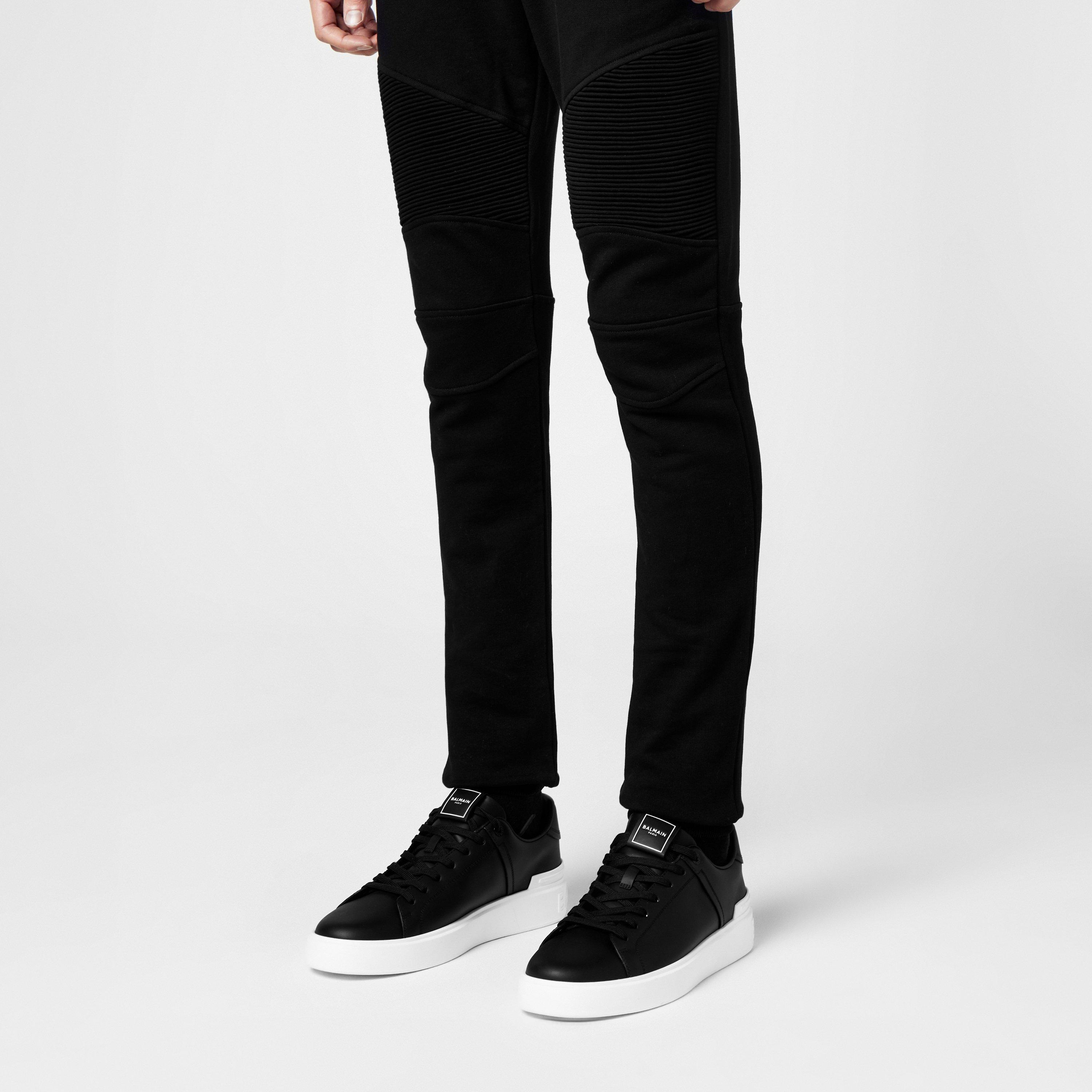 Noir/Blanc - Balmain - Men's B-Court Classic Leather Trainers - 2