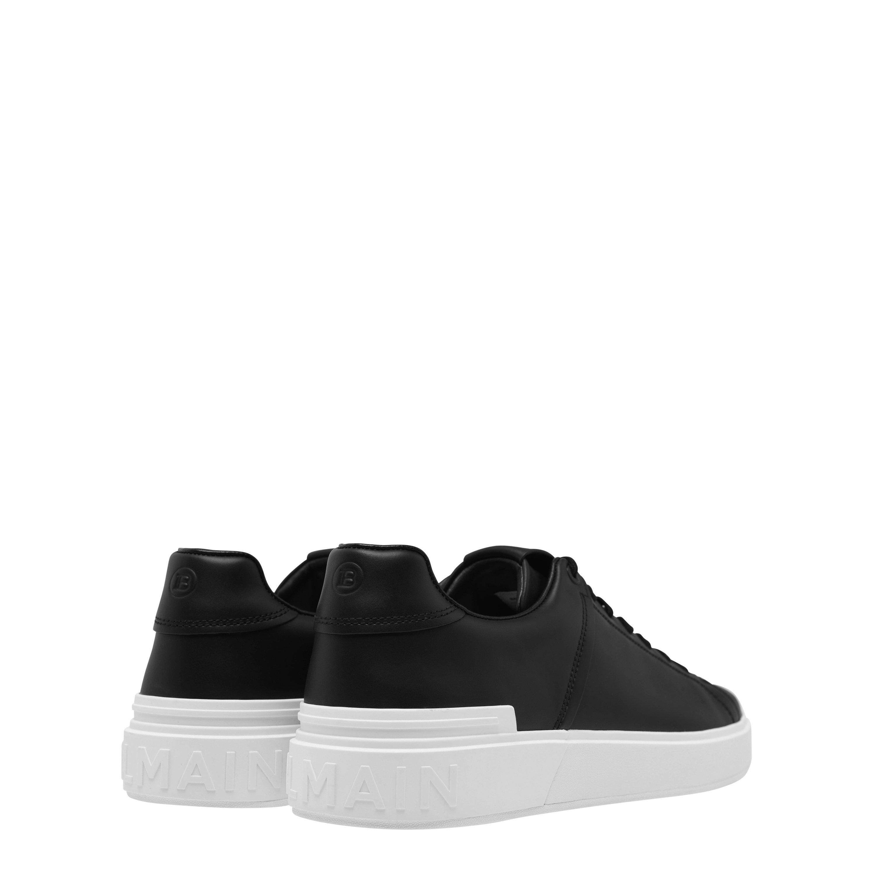 Noir/Blanc - Balmain - Men's B-Court Classic Leather Trainers - 5