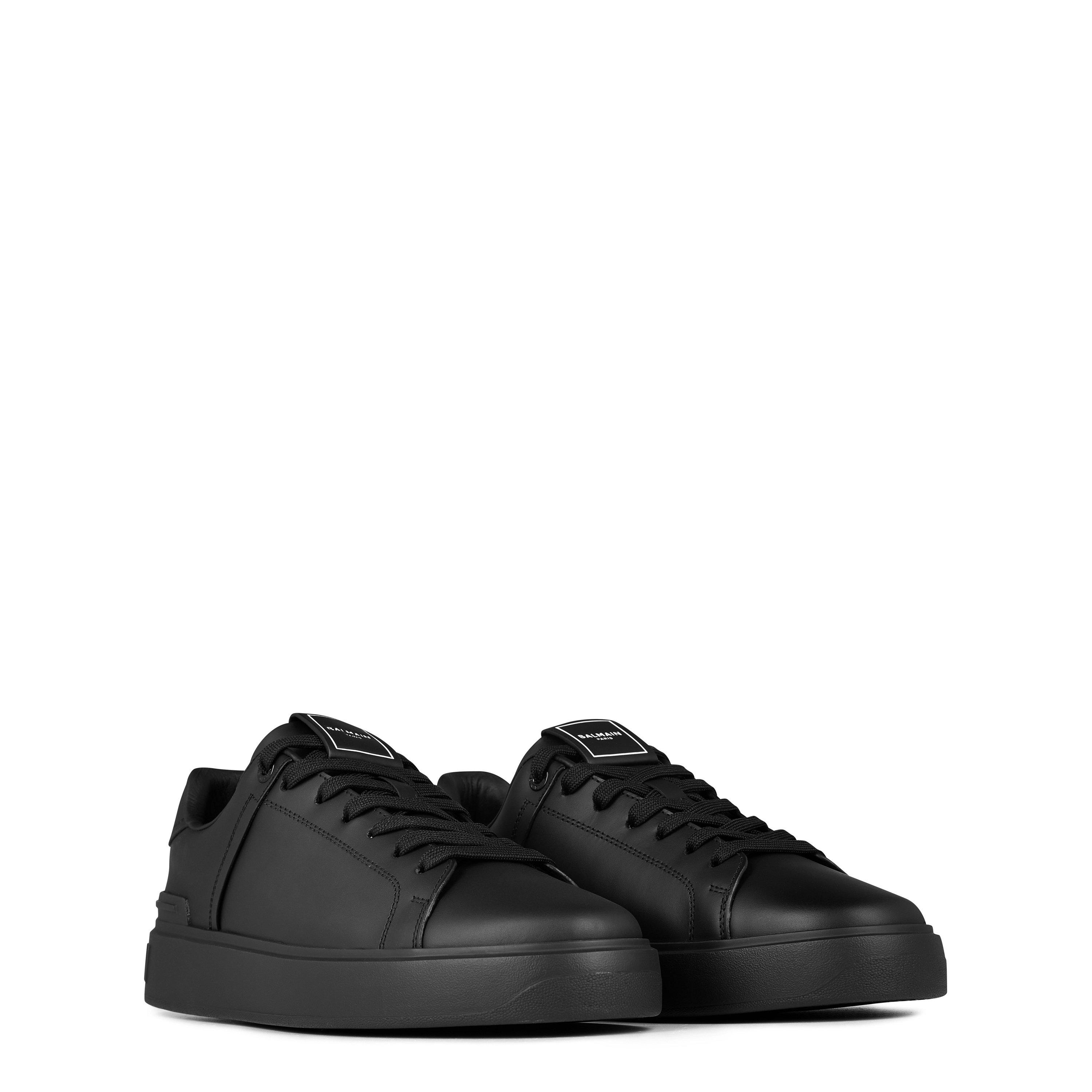 Noir - Balmain - Men's B-Court Classic Leather Trainers - 3