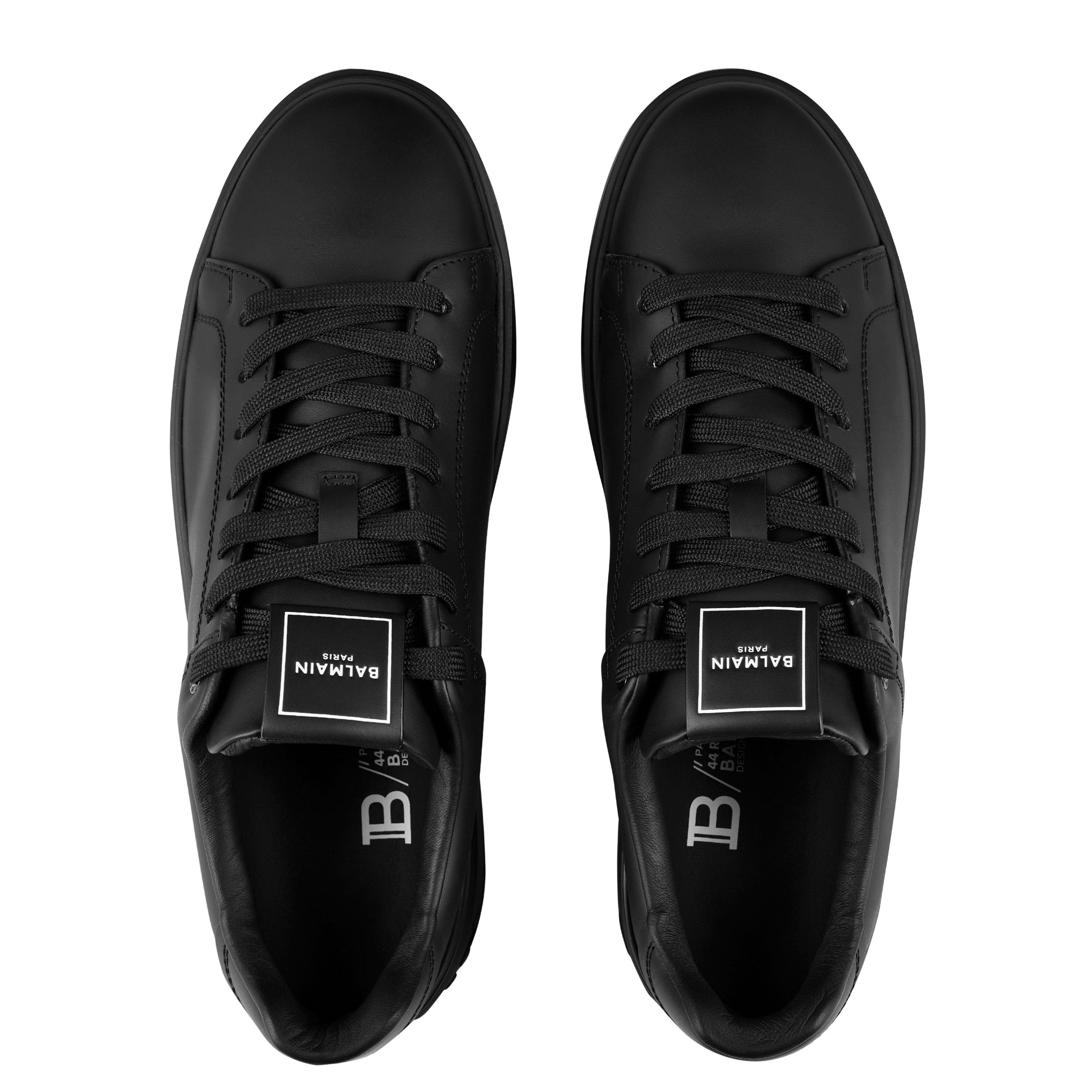 Noir - Balmain - Men's B-Court Classic Leather Trainers - 5