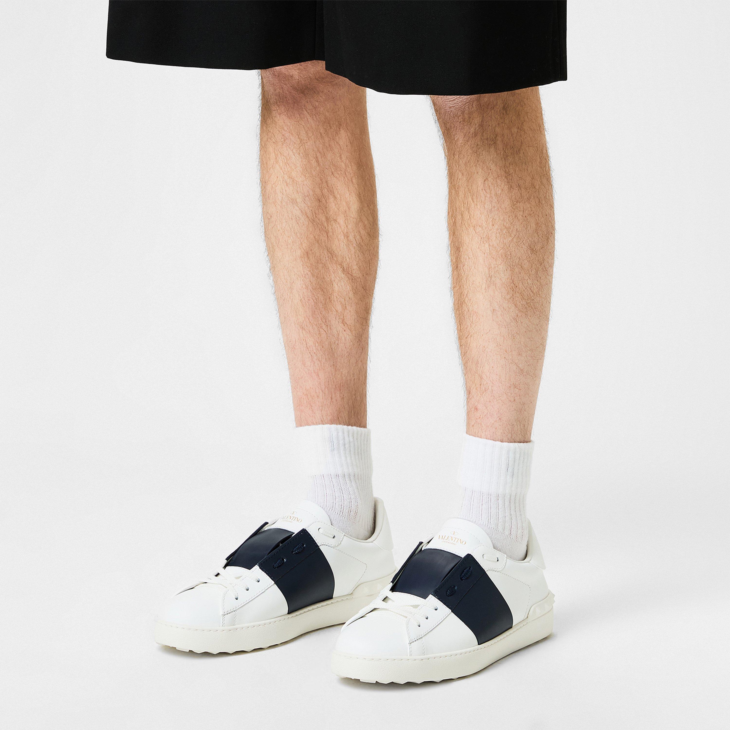 Bianco/Navy M15 - Valentino Garavani - Open Band Trainers - 3