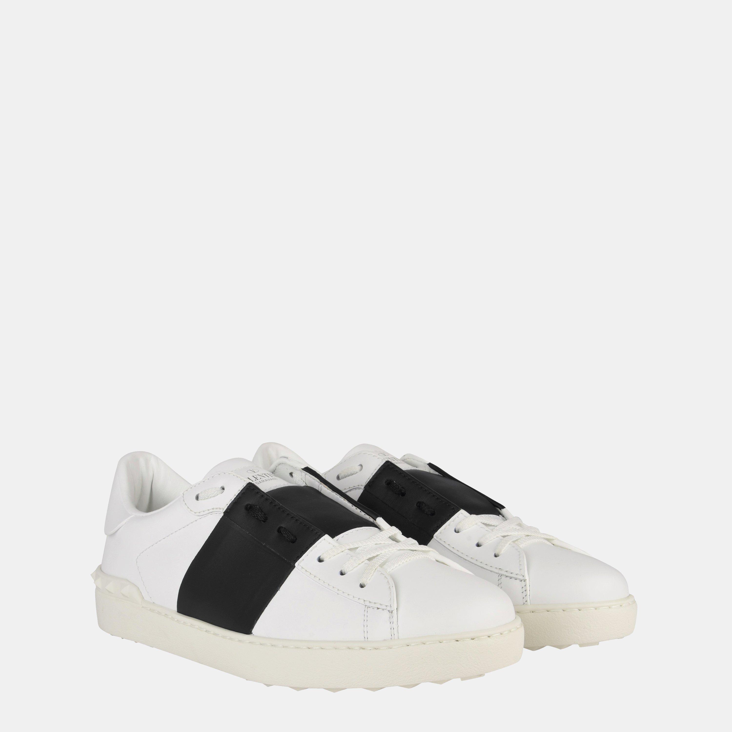 Bianco/Navy M15 - Valentino Garavani - Open Band Trainers - 4