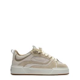 Cleens Men's Two-Tone Leather Essential Skate Trainers