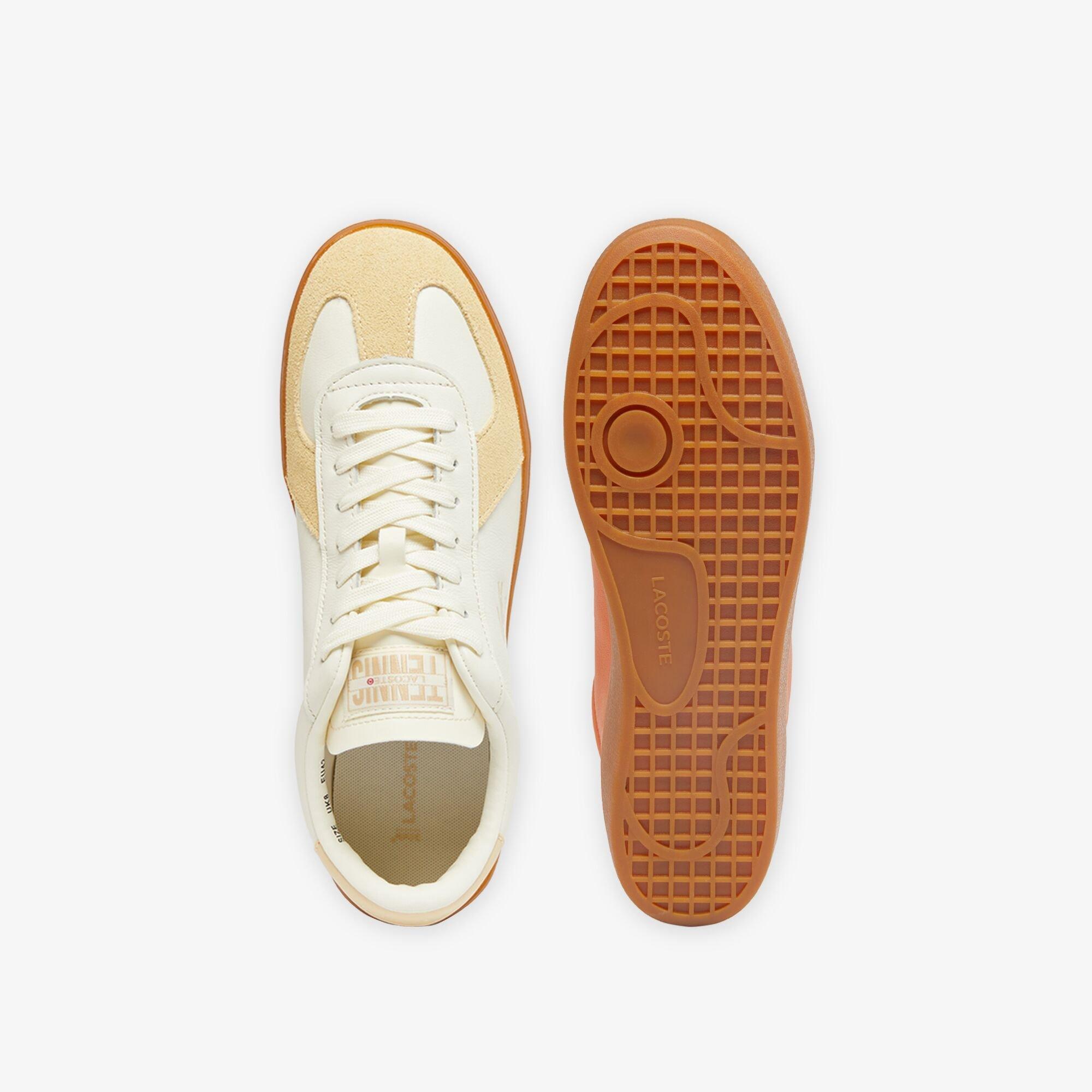 LtYellow/Gum - Lacoste - Men's Base Shot Pro Low-Top Trainers - 3