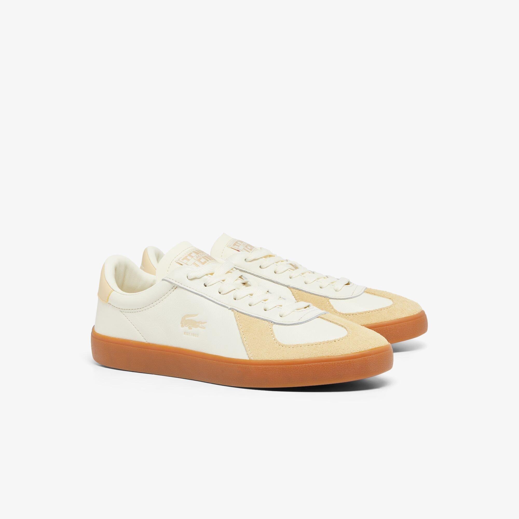 LtYellow/Gum - Lacoste - Men's Base Shot Pro Low-Top Trainers - 4