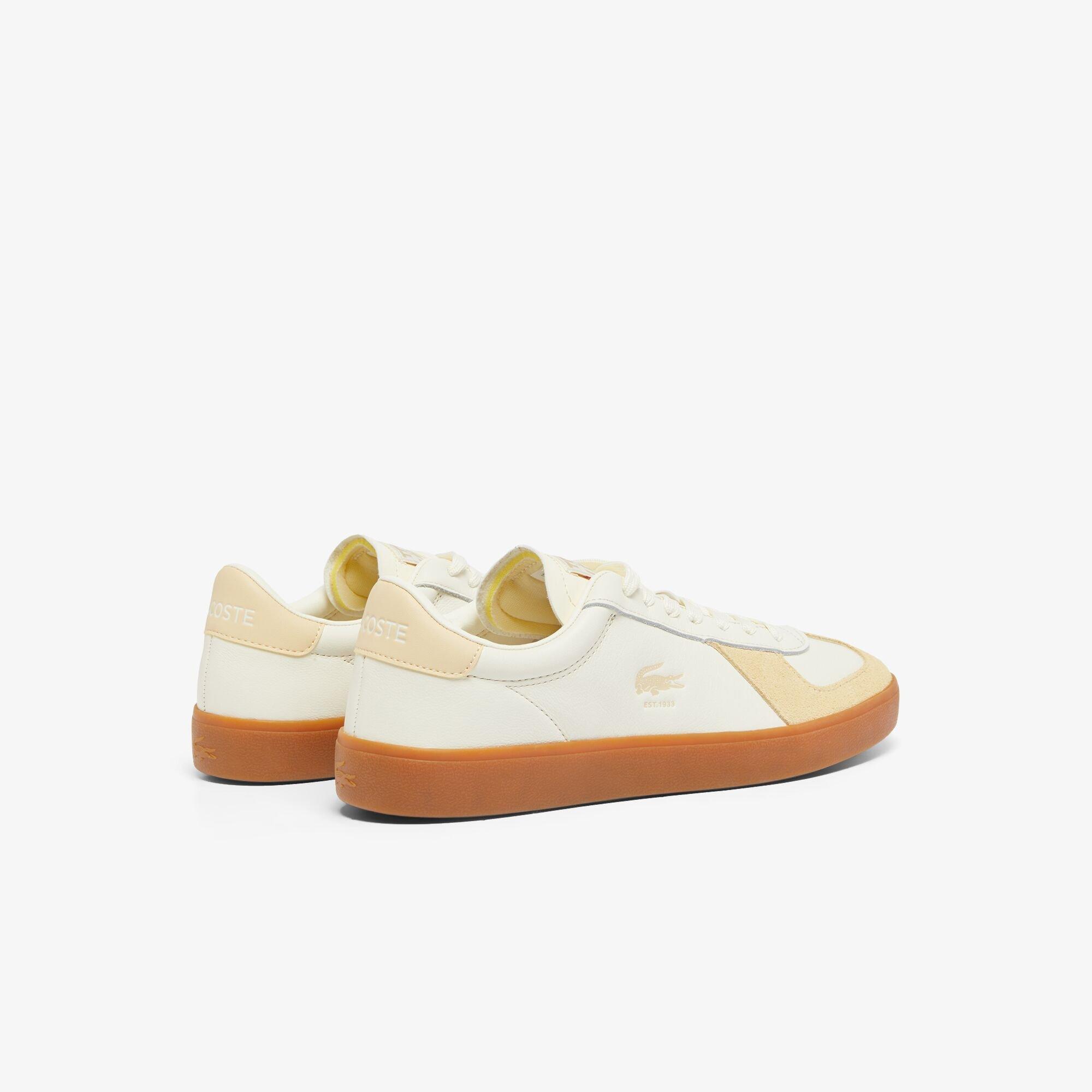 LtYellow/Gum - Lacoste - Men's Base Shot Pro Low-Top Trainers - 5