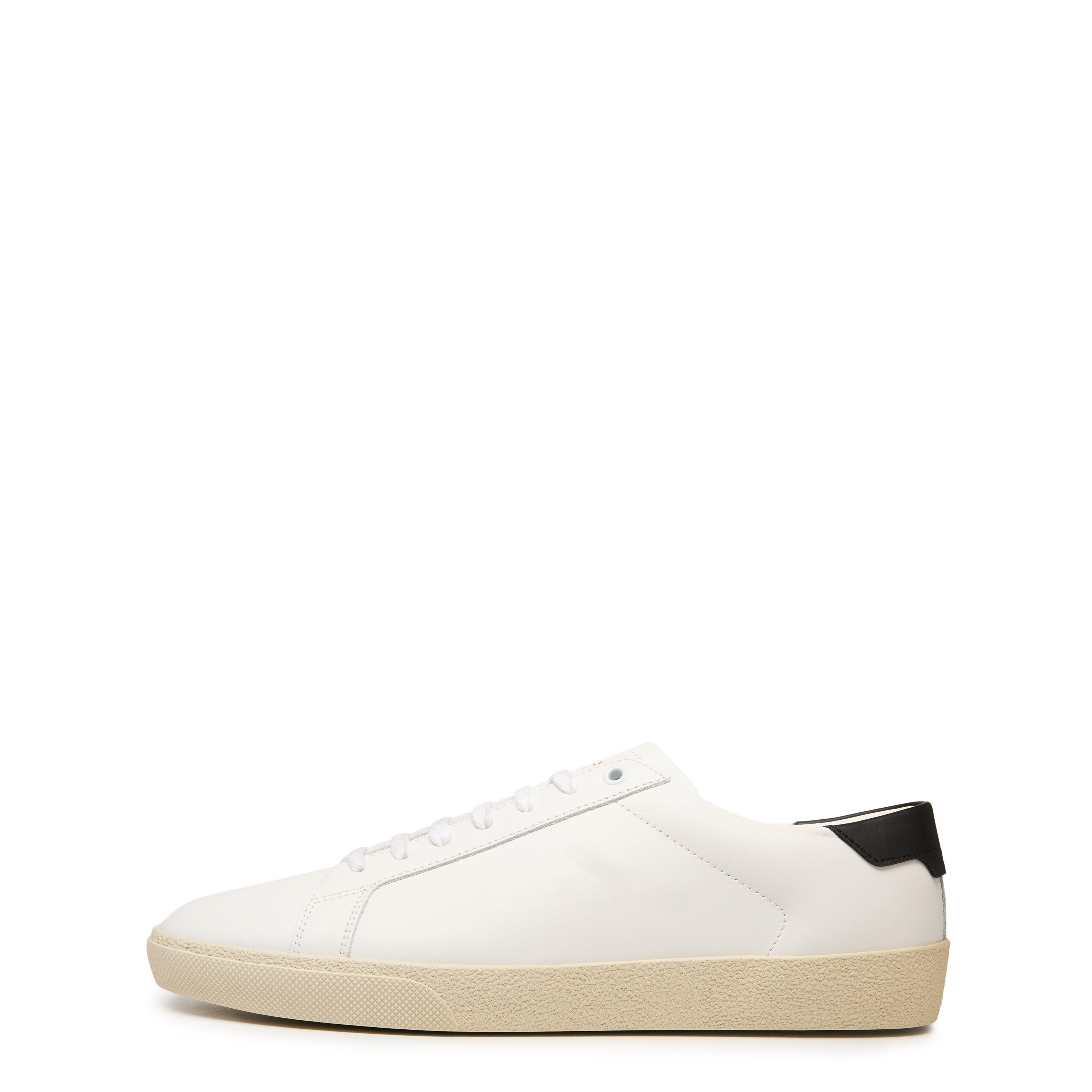 White 9061 - Saint Laurent - Embroidered Sneakers In Canvas And Smooth Leather Mens - 7