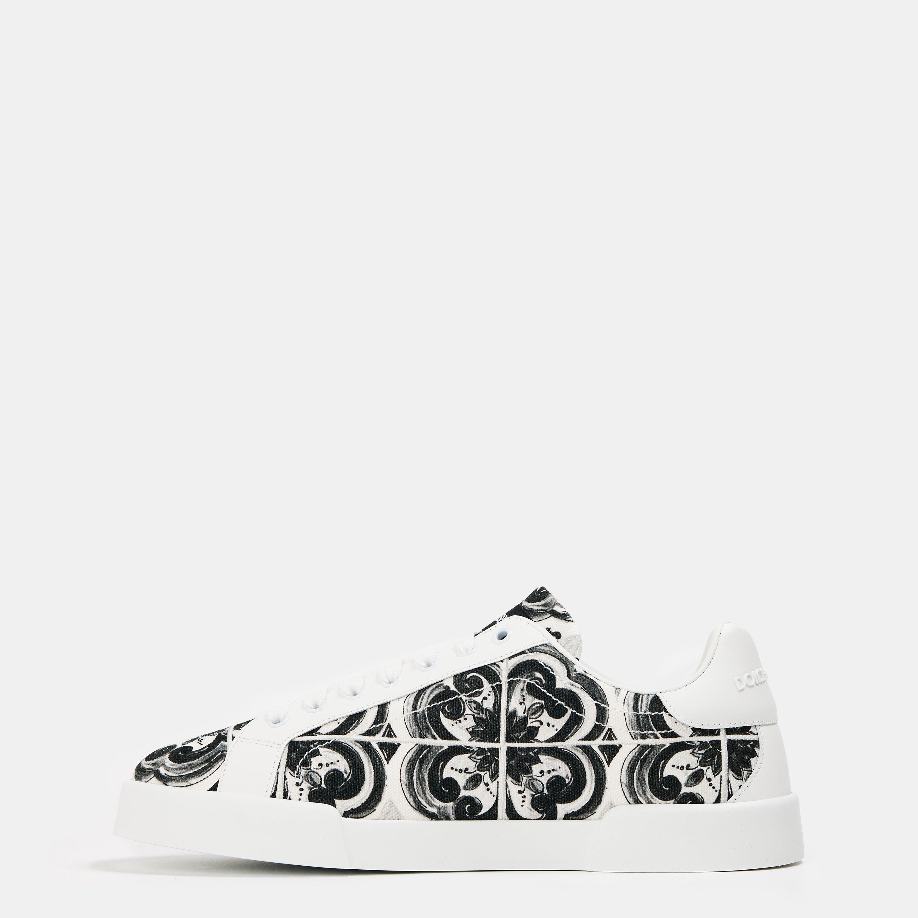 White/Black - Dolce and Gabbana - Men's Low-Top Trainers - 2